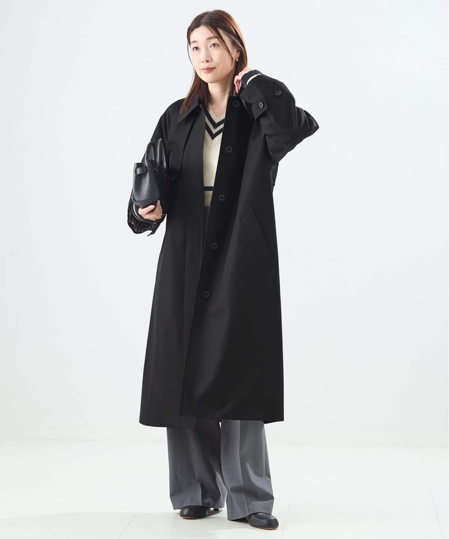 予約》【別注】Aquascutum×LESSAGE ステンカラーコート（ステンカラー