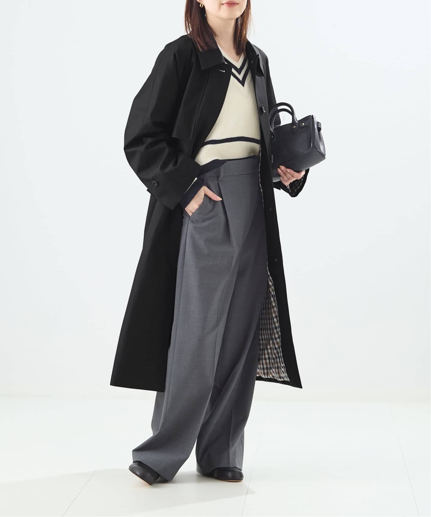 予約》【別注】Aquascutum×LESSAGE ステンカラーコート（ステンカラー