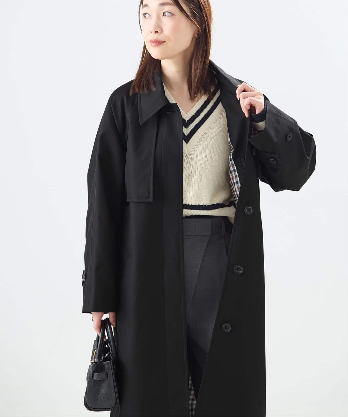 別注】Aquascutum×LESSAGE ステンカラーコート（ステンカラーコート