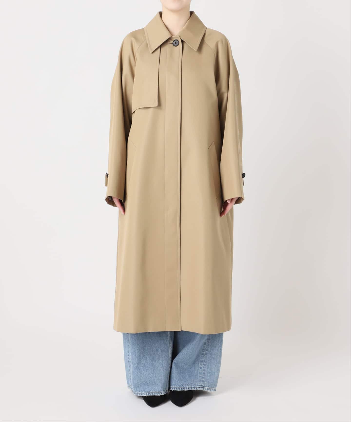 金子綾さん着用】【別注】Aquascutum×LESSAGE ステンカラーコート