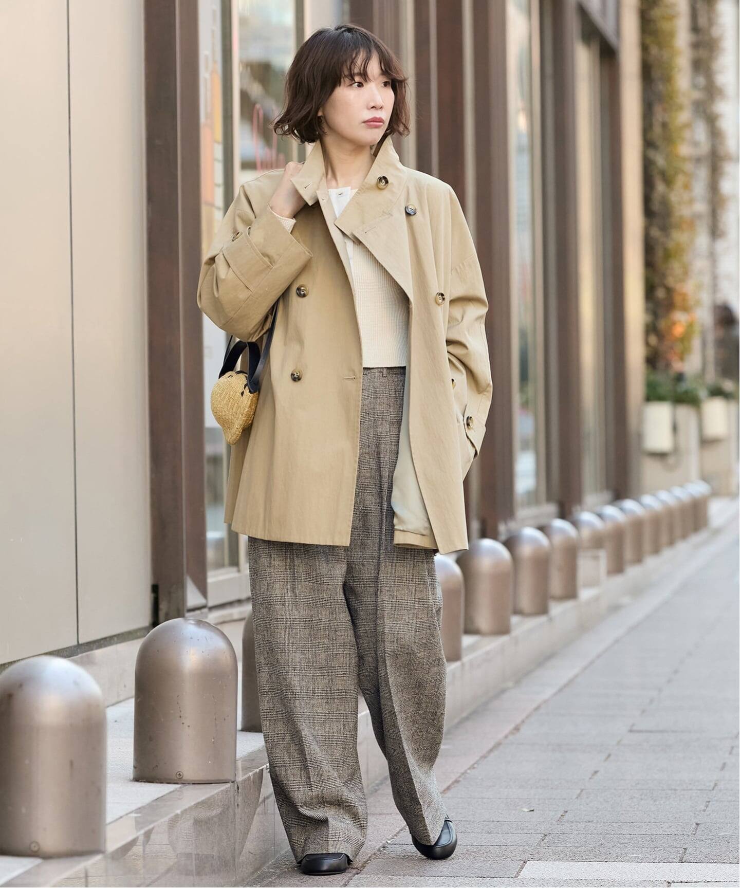 美品！ジャーナルスタンダードレサージュ　NALYAスタンドショートコート NALYAスタンドショートコート（その他ブルゾン／アウター）｜JOURNAL