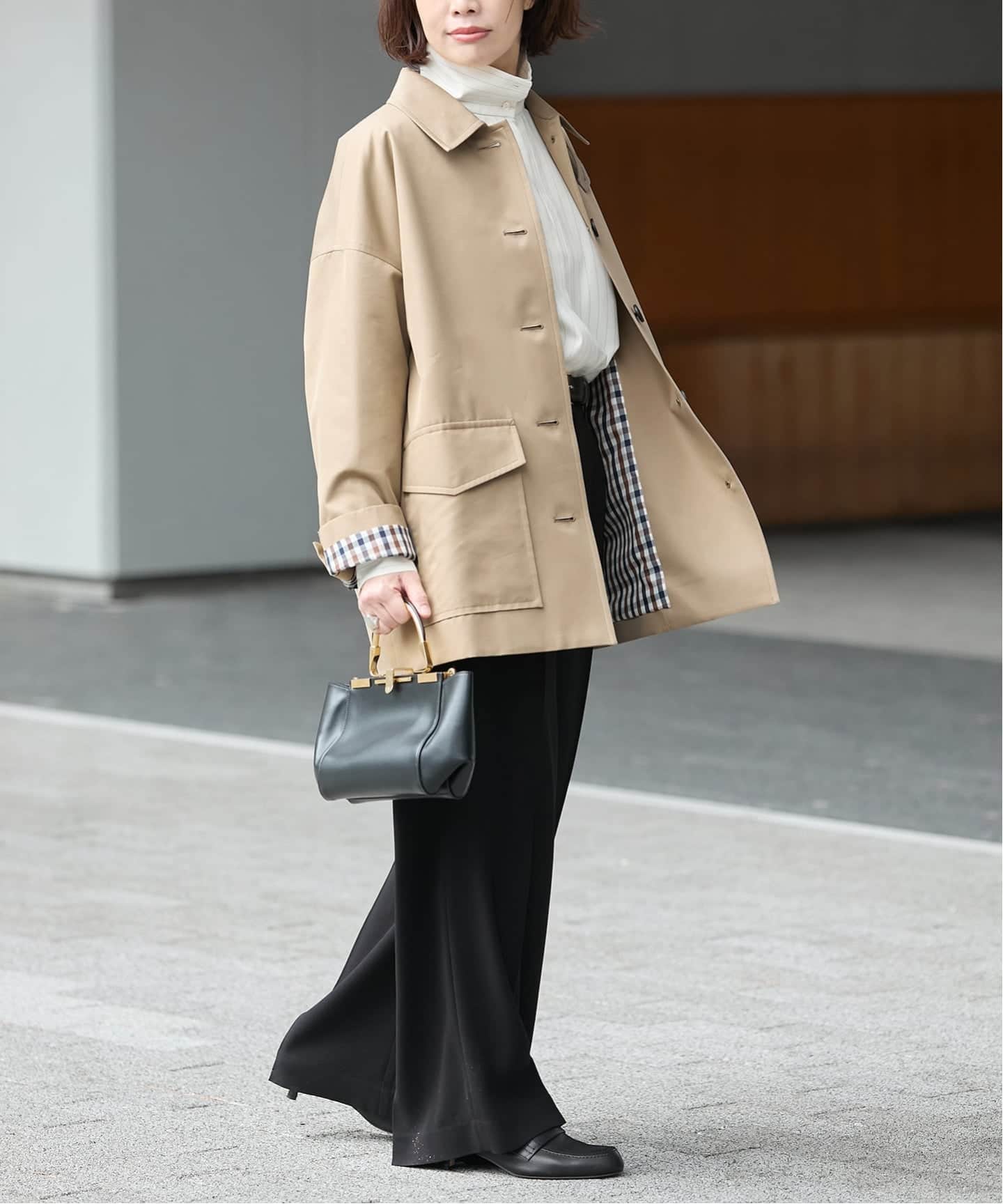 ジャーナルスタンダード レサージュ　ジャコット 別注】Aquascutum×LESSAGEショートコート（ステンカラーコート