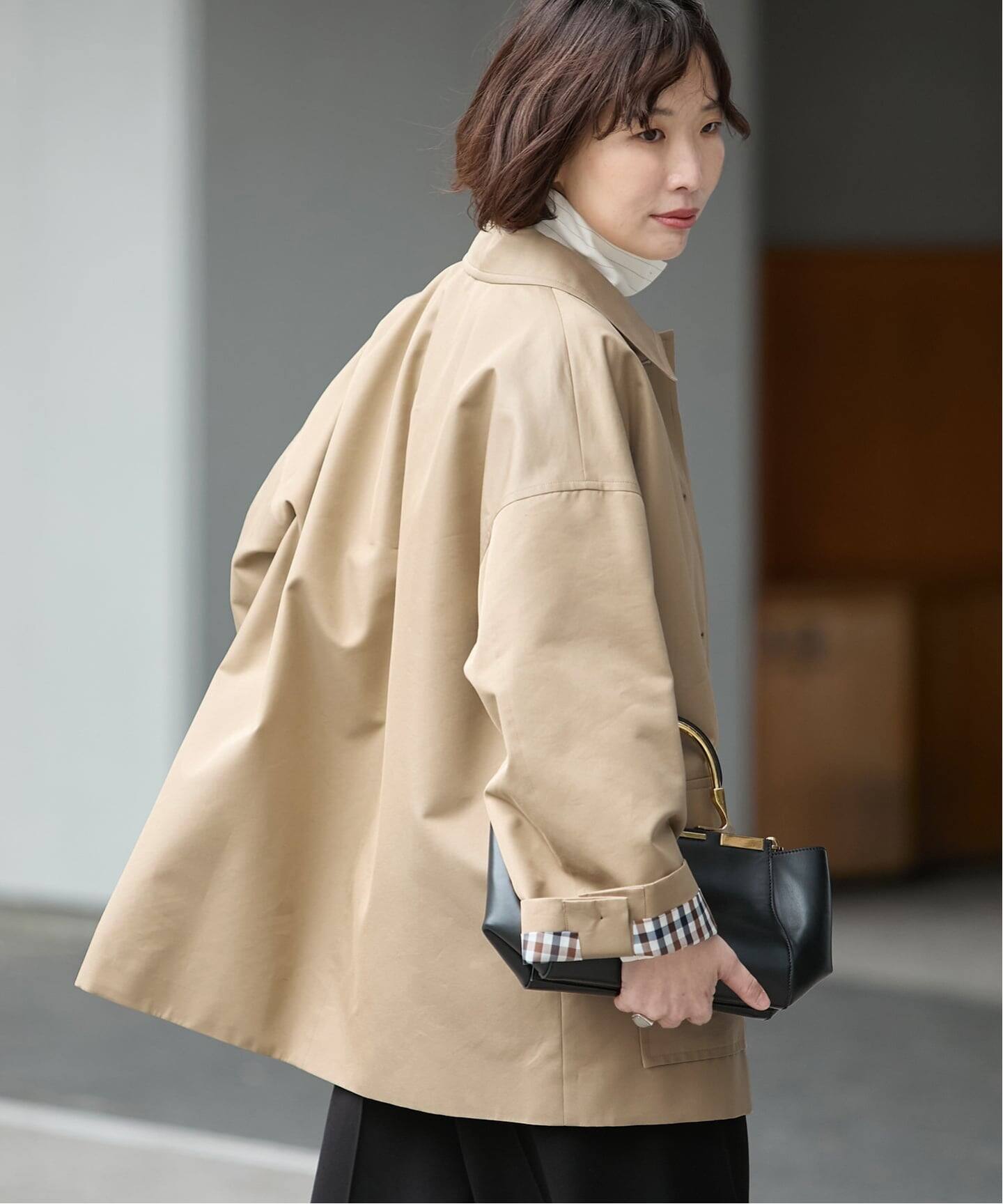 別注】Aquascutum×LESSAGEショートコート（ステンカラーコート 