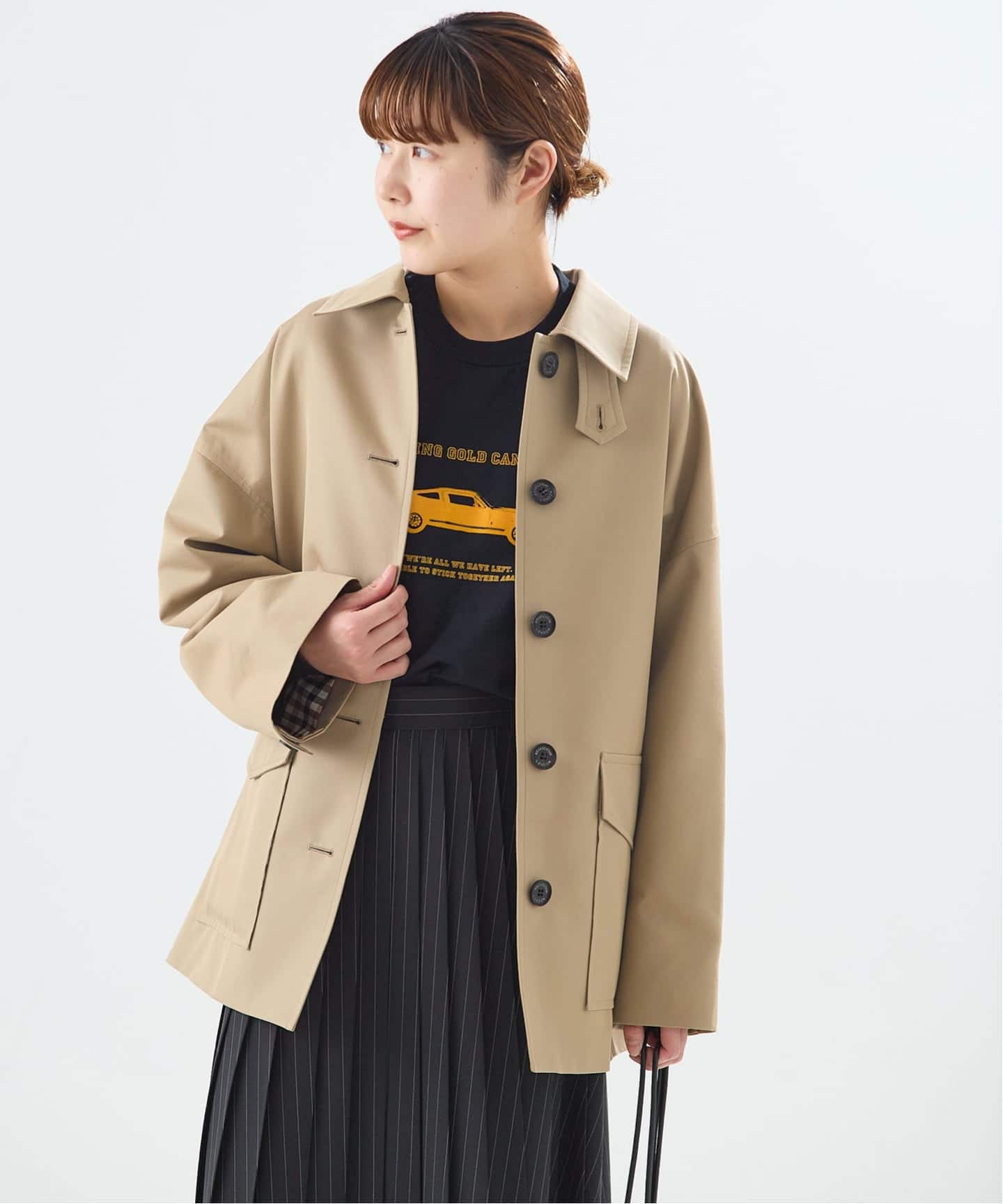 別注】Aquascutum×LESSAGEショートコート（ステンカラーコート