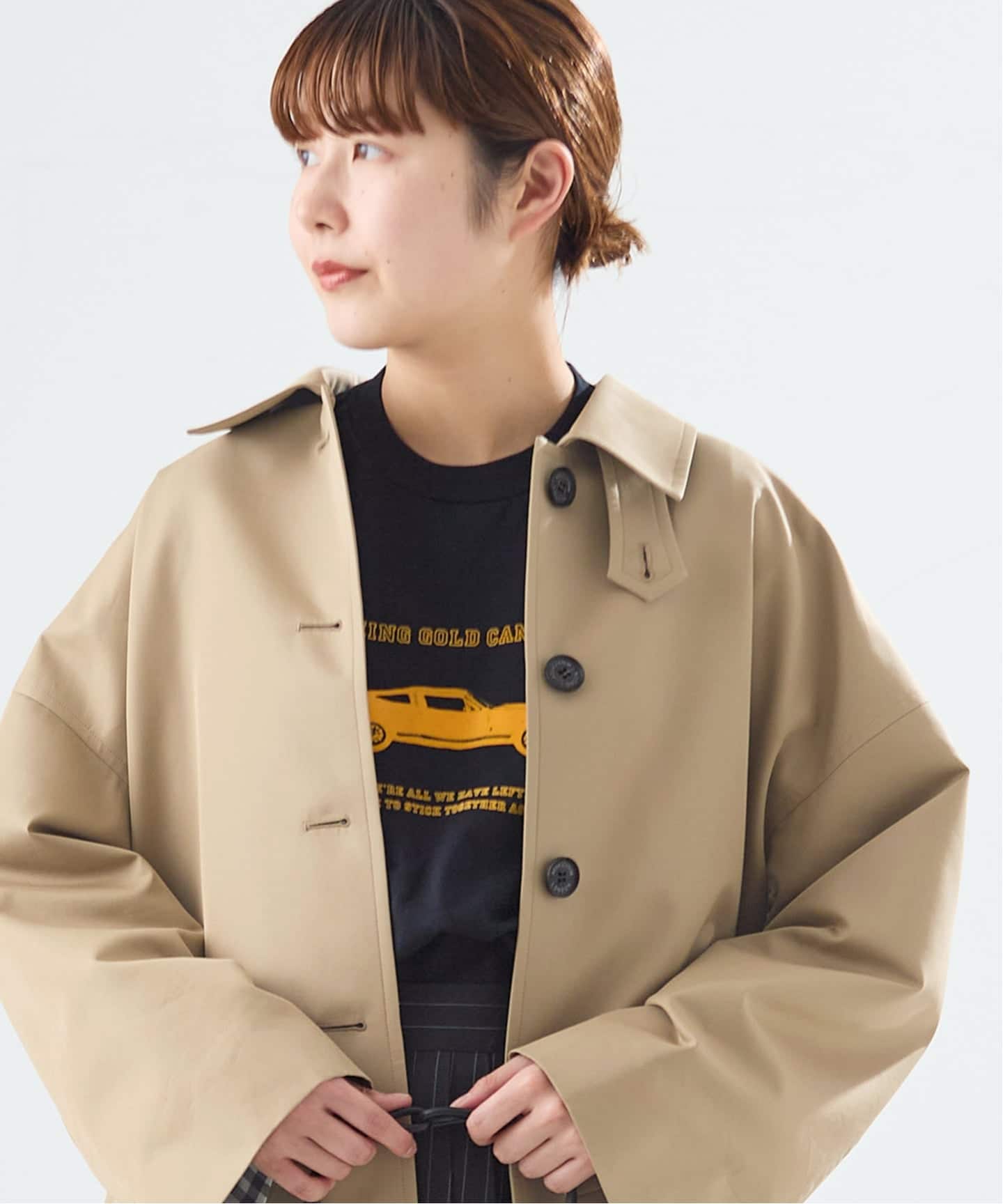 予約》【別注】Aquascutum×LESSAGEショートコート（ステンカラーコート