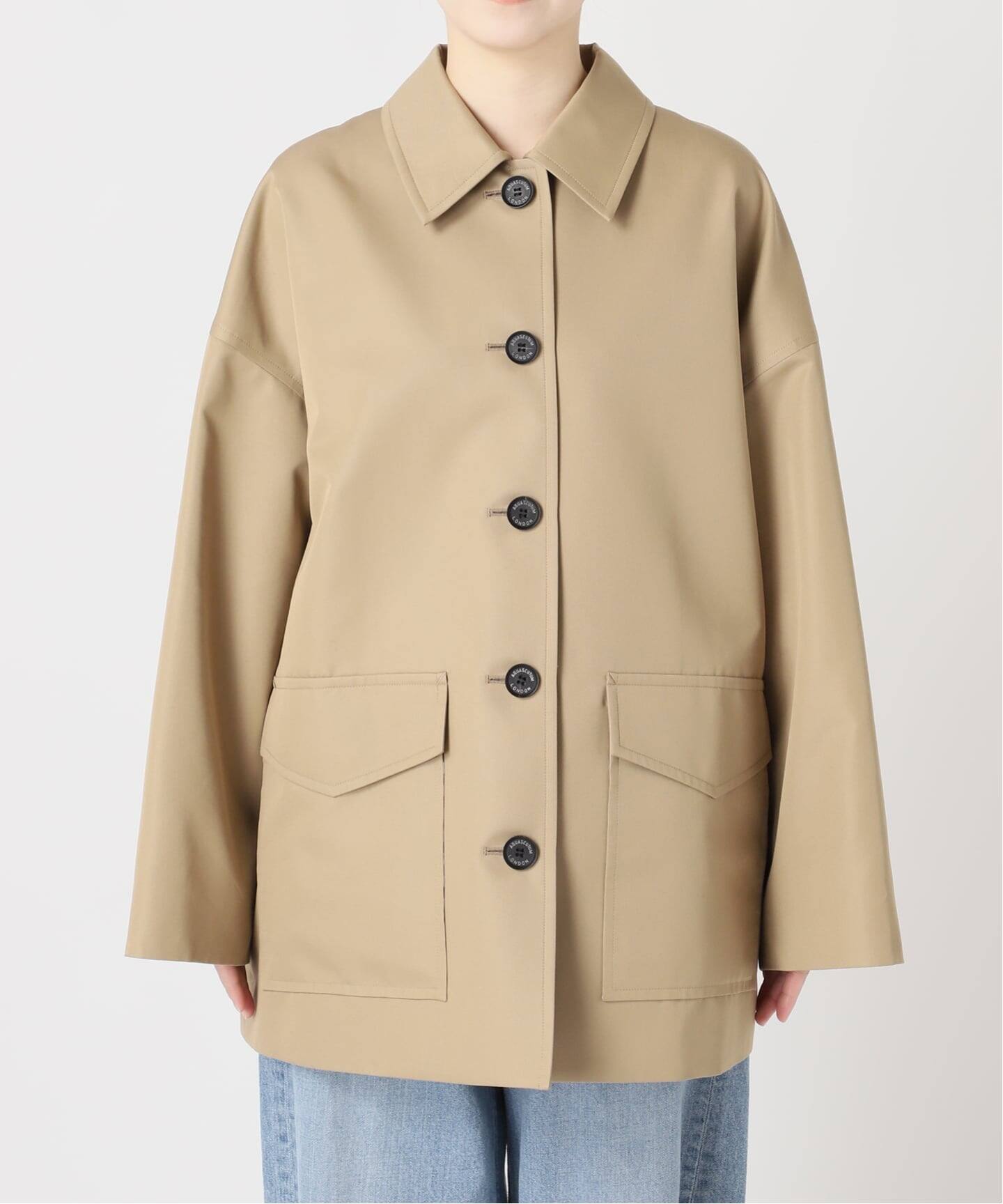 別注】Aquascutum×LESSAGEショートコート（ステンカラーコート