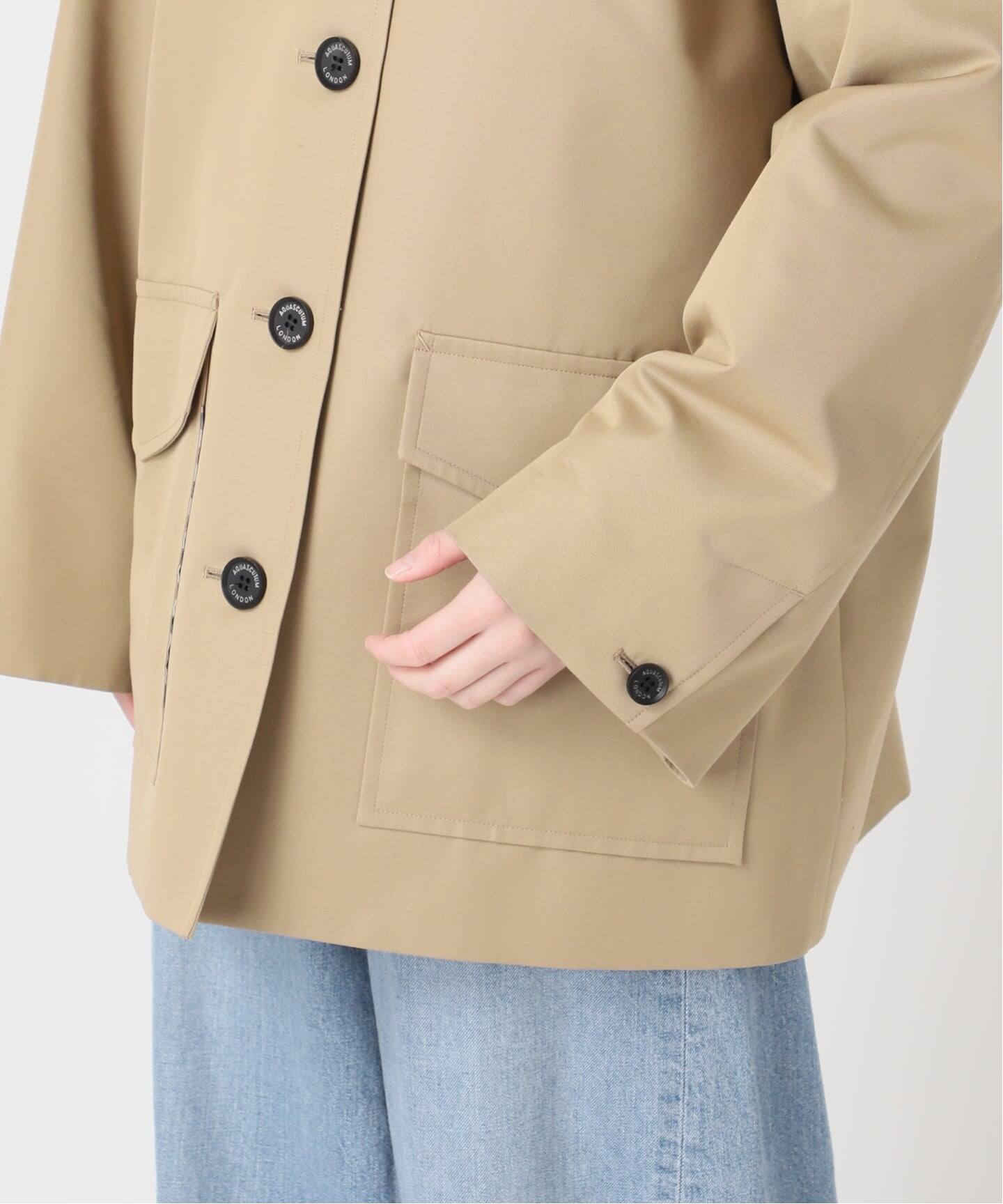 別注】Aquascutum×LESSAGEショートコート（ステンカラーコート
