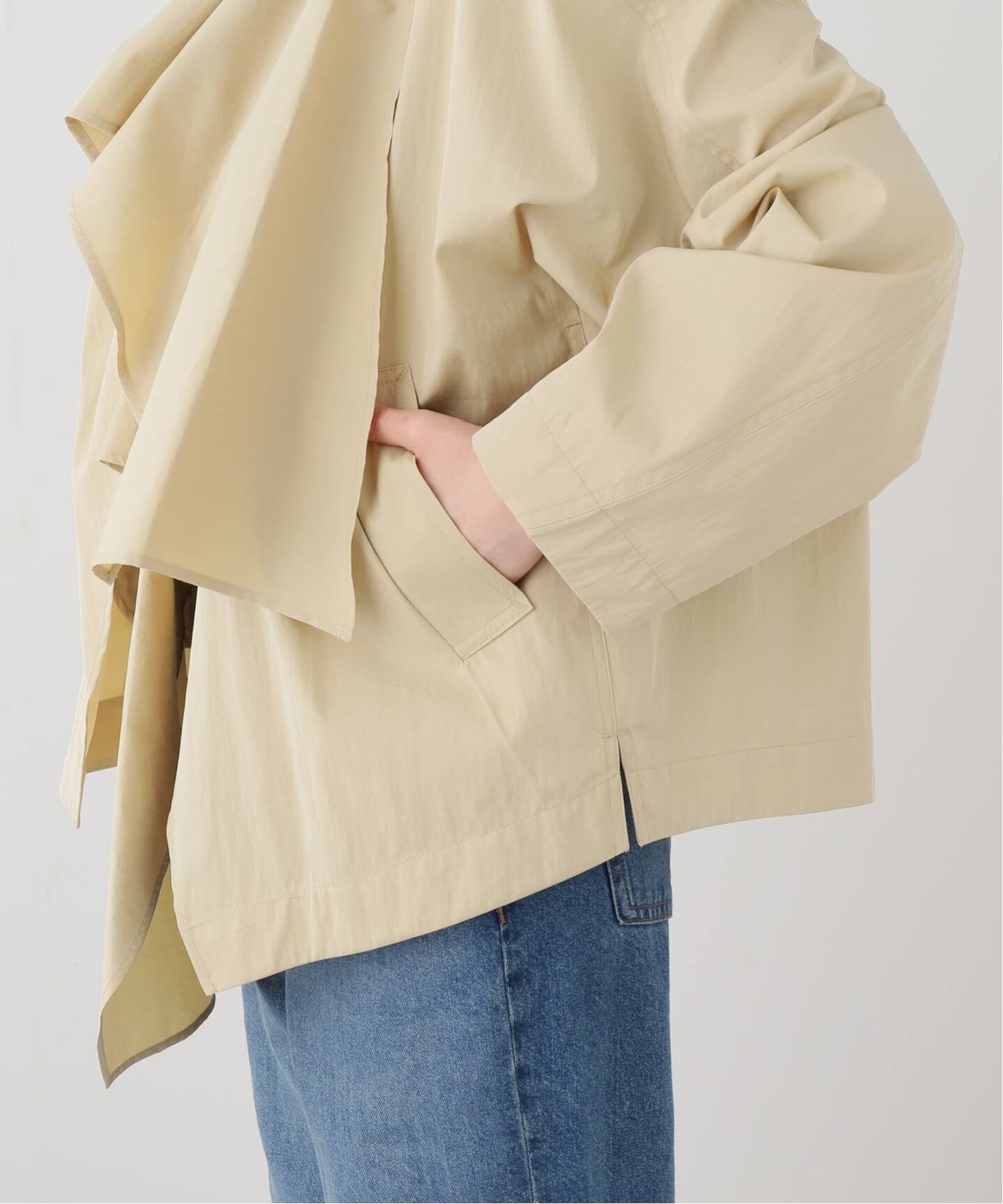 RECTO/レクト MUFFLER WRAP COAT (YELLOW BEIGE) コート RW26SWCT001BE