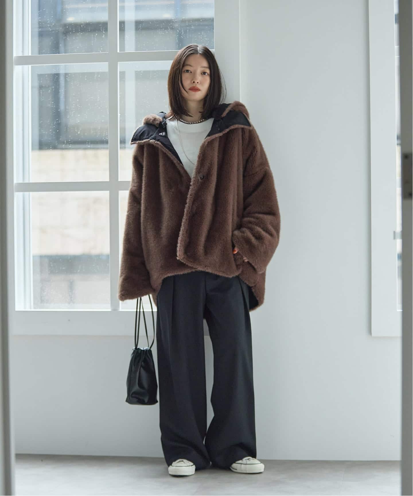 COLLECTION PRIVEE？ 別注 ECO-FUR JK hoodpockets ジャケット（その他