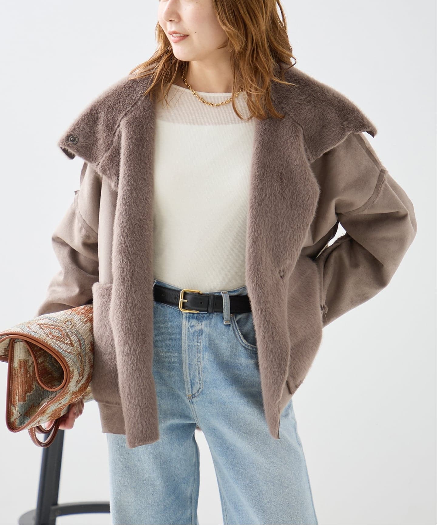 予約》COLLECTION PRIVEE？ ECOSHEARLING JK reversible ジャケット