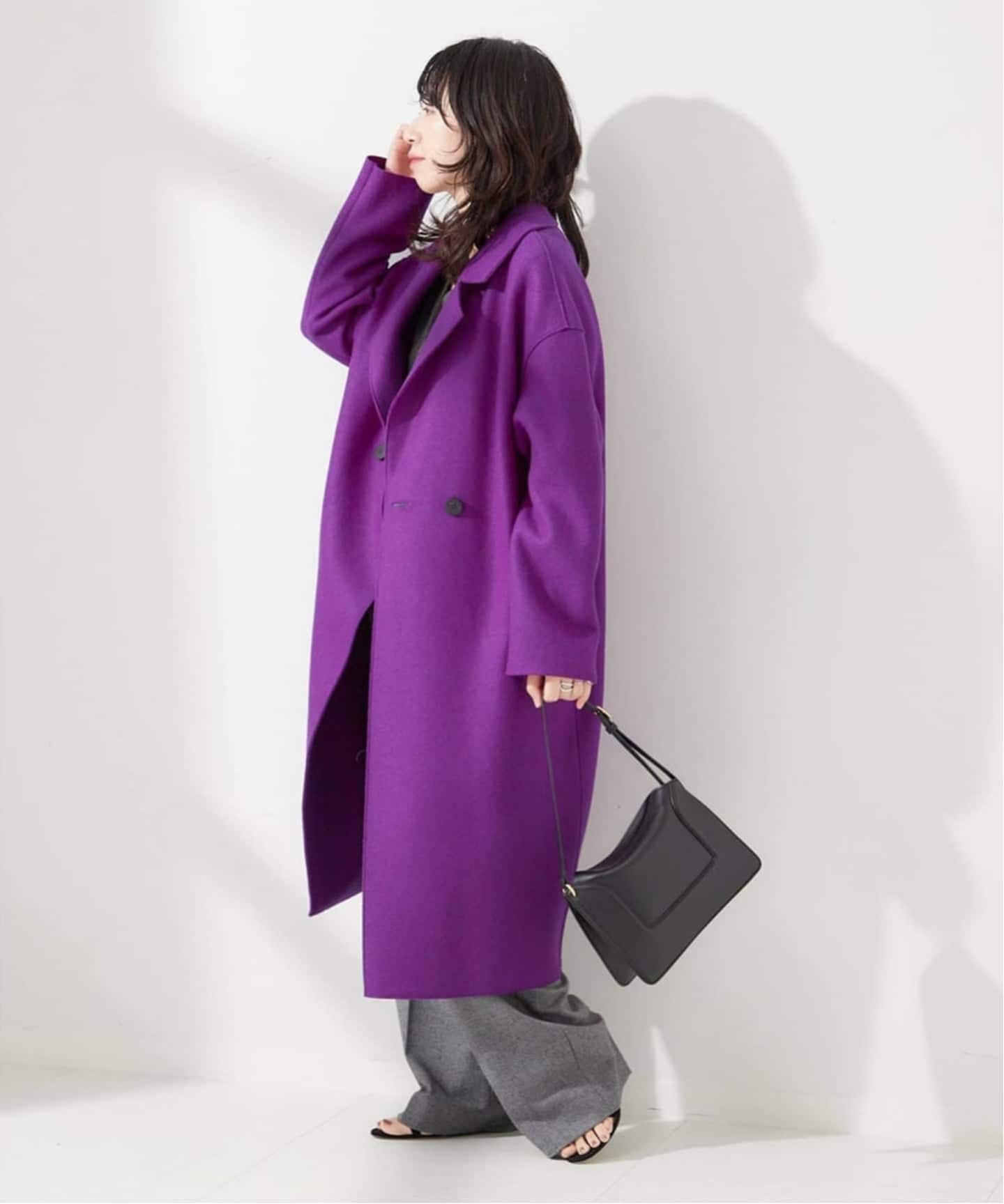 HARRIS WHARF LONDON 別注 Women dropped shoulder d.b. コート
