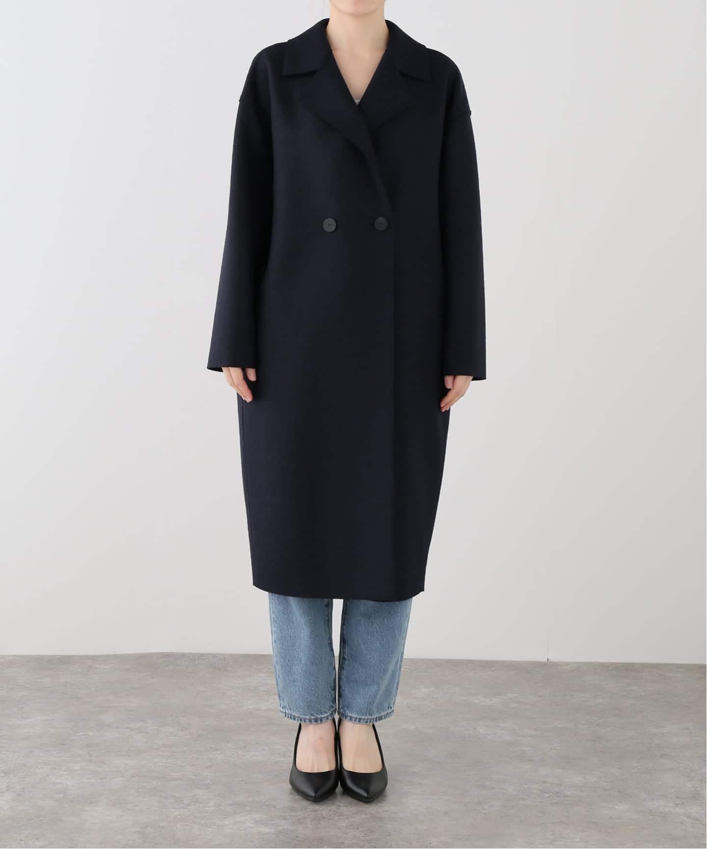 HARRIS WHARF LONDON 別注 Women dropped shoulder d.b. コート