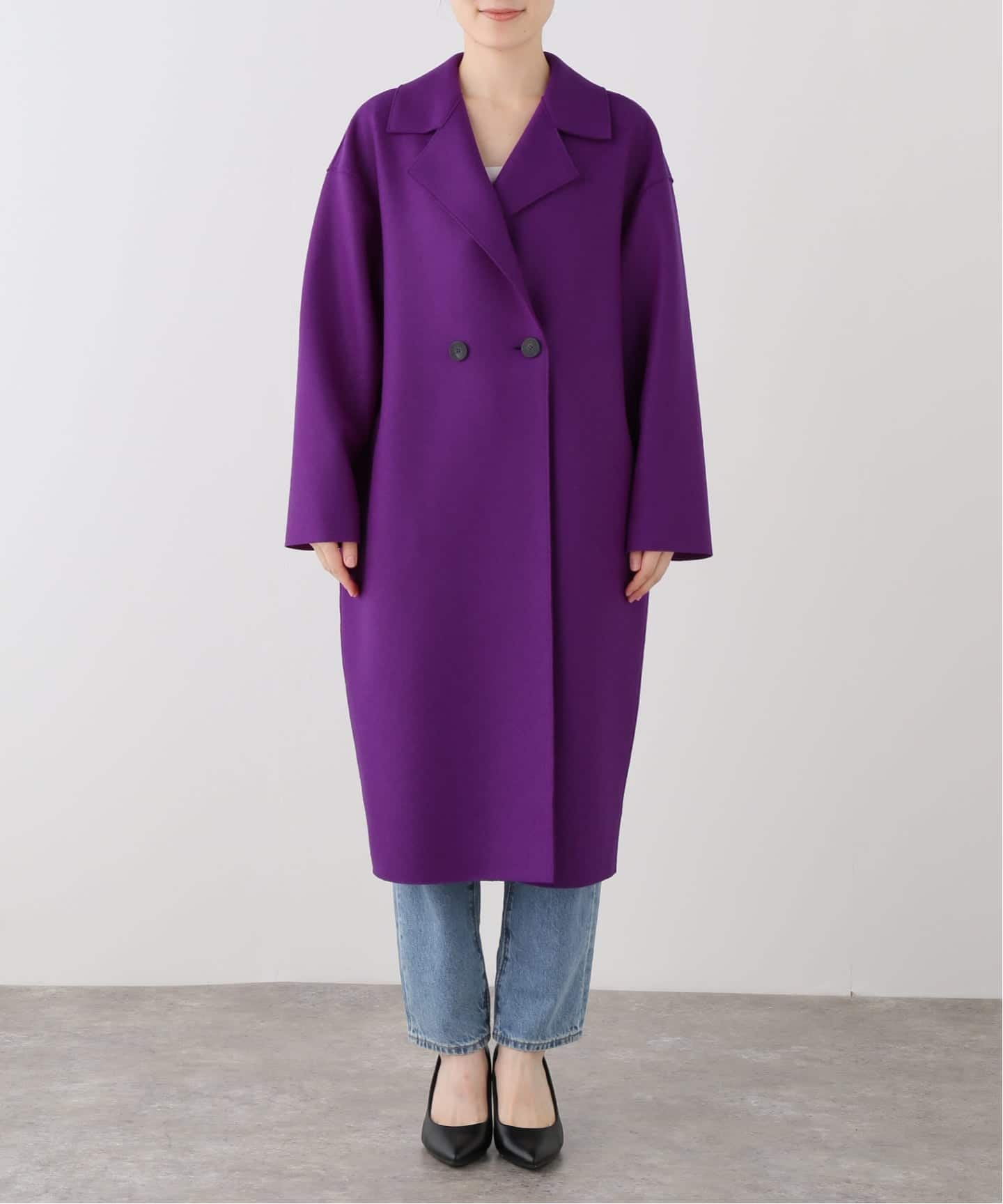 HARRIS WHARF LONDON 別注 Women dropped shoulder d.b. コート