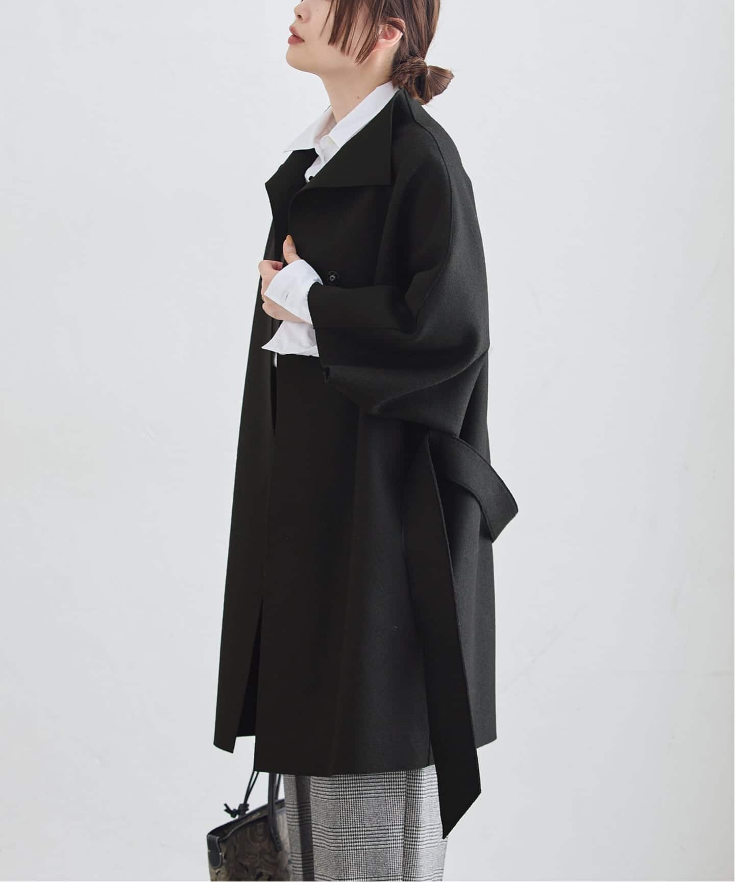 HARRIS WHARF LONDON 別注 Women kimono mantle pressed wool コート