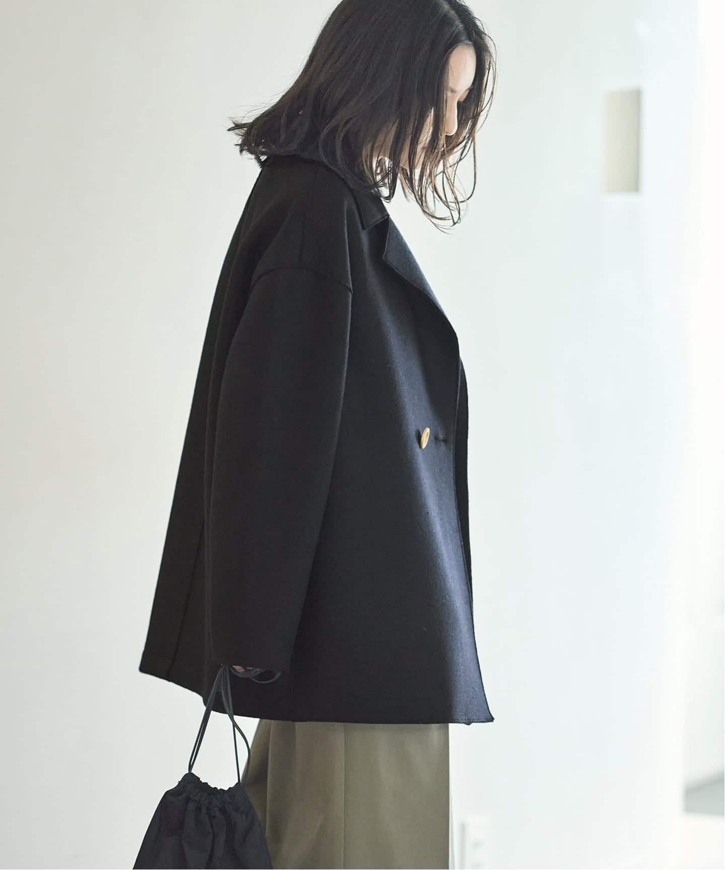 HARRIS WHARF LONDON Women dropped shoulder d.b. jacket p コート