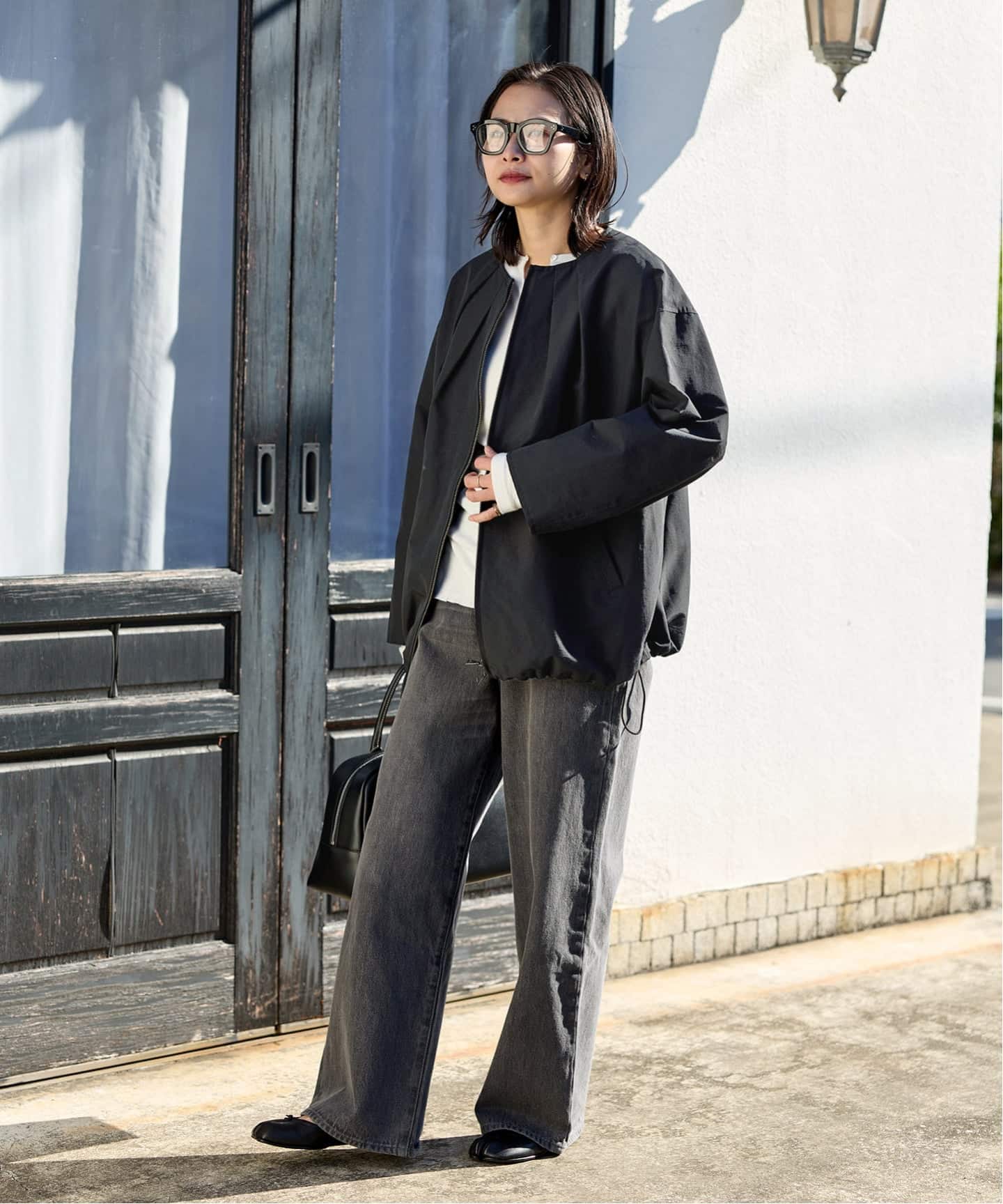 予約》グログランノーカラーコクーンコート（ノーカラーコート