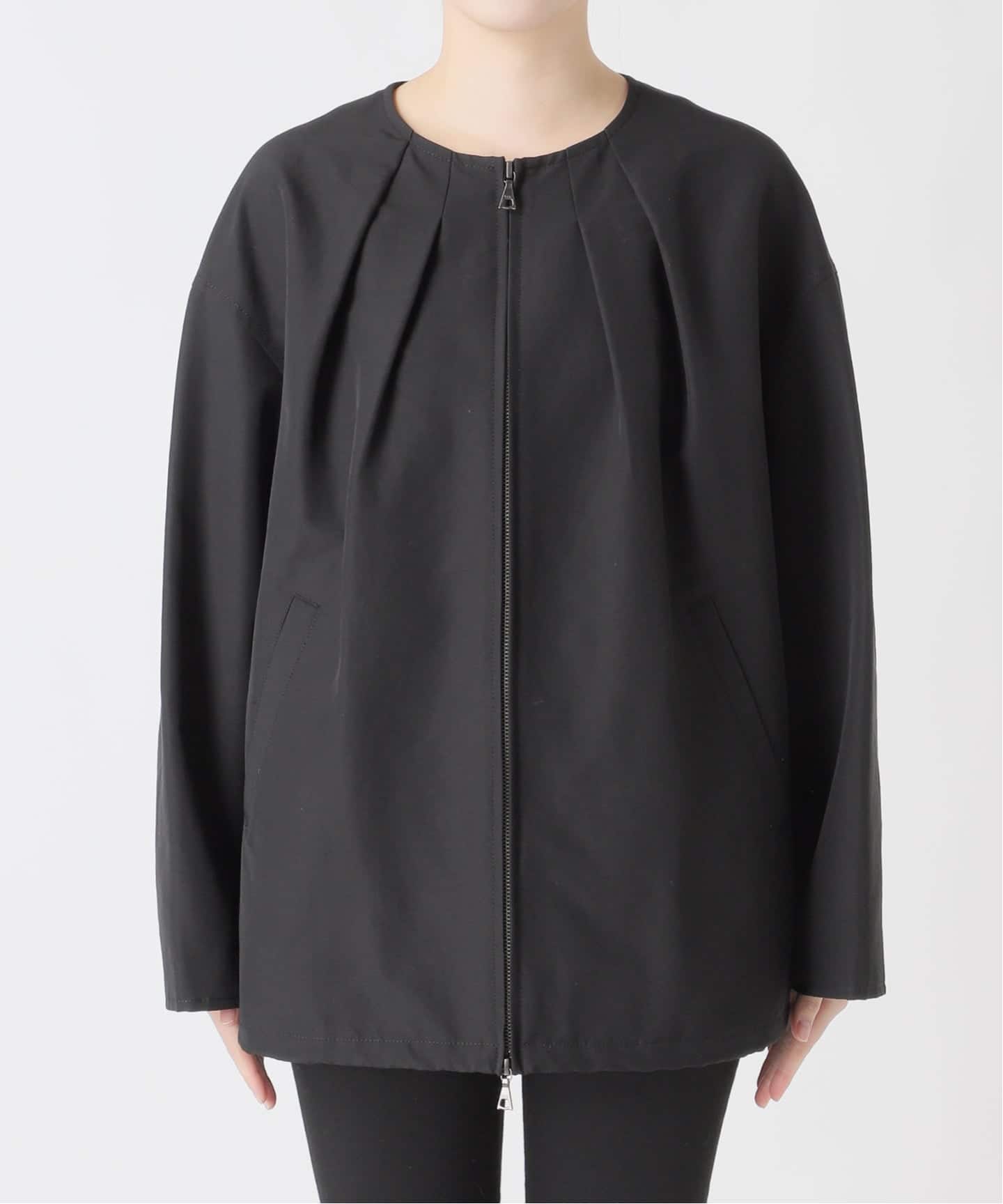 予約》グログランノーカラーコクーンコート（ノーカラーコート