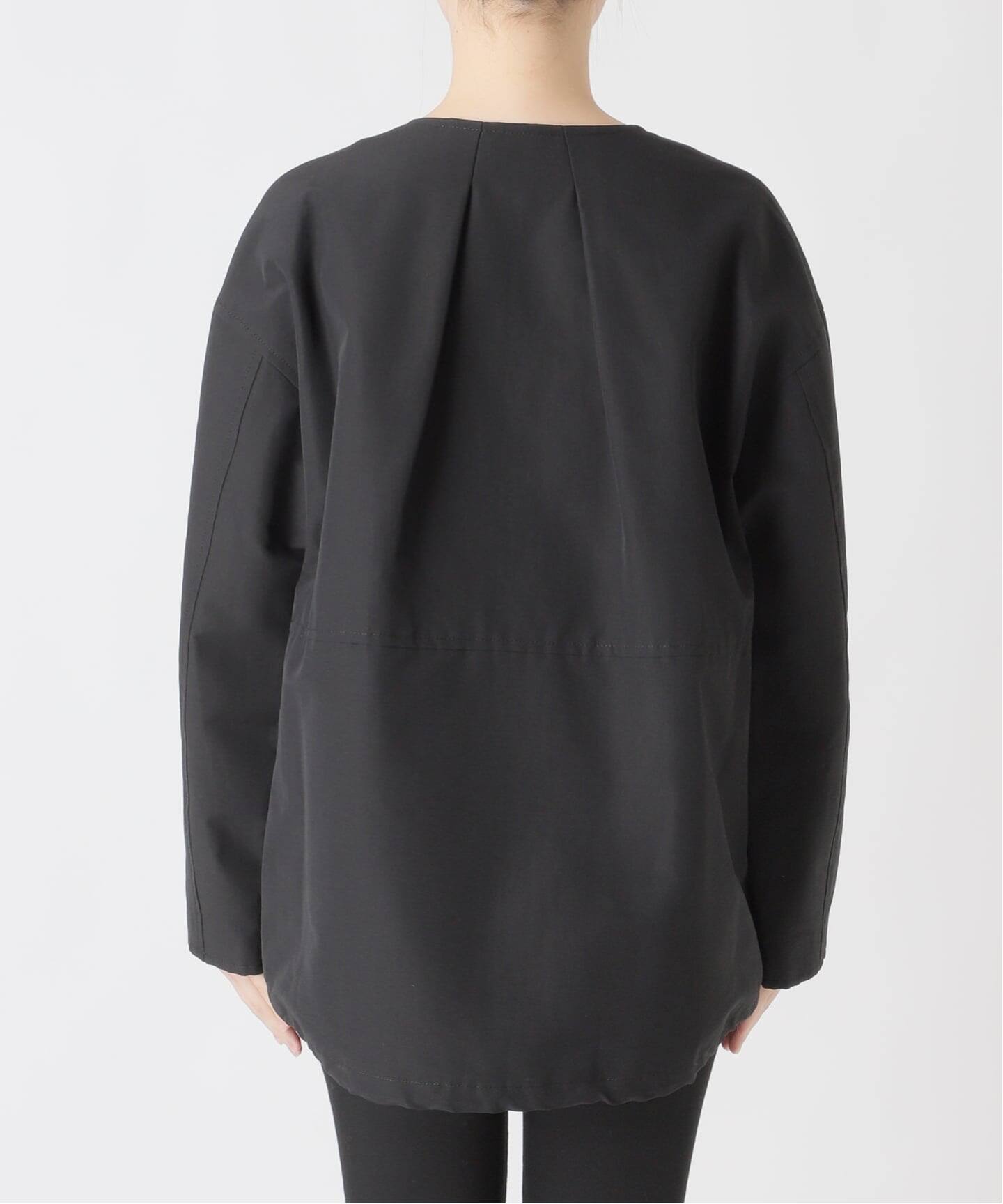 追加》グログランノーカラーコクーンコート（ノーカラーコート