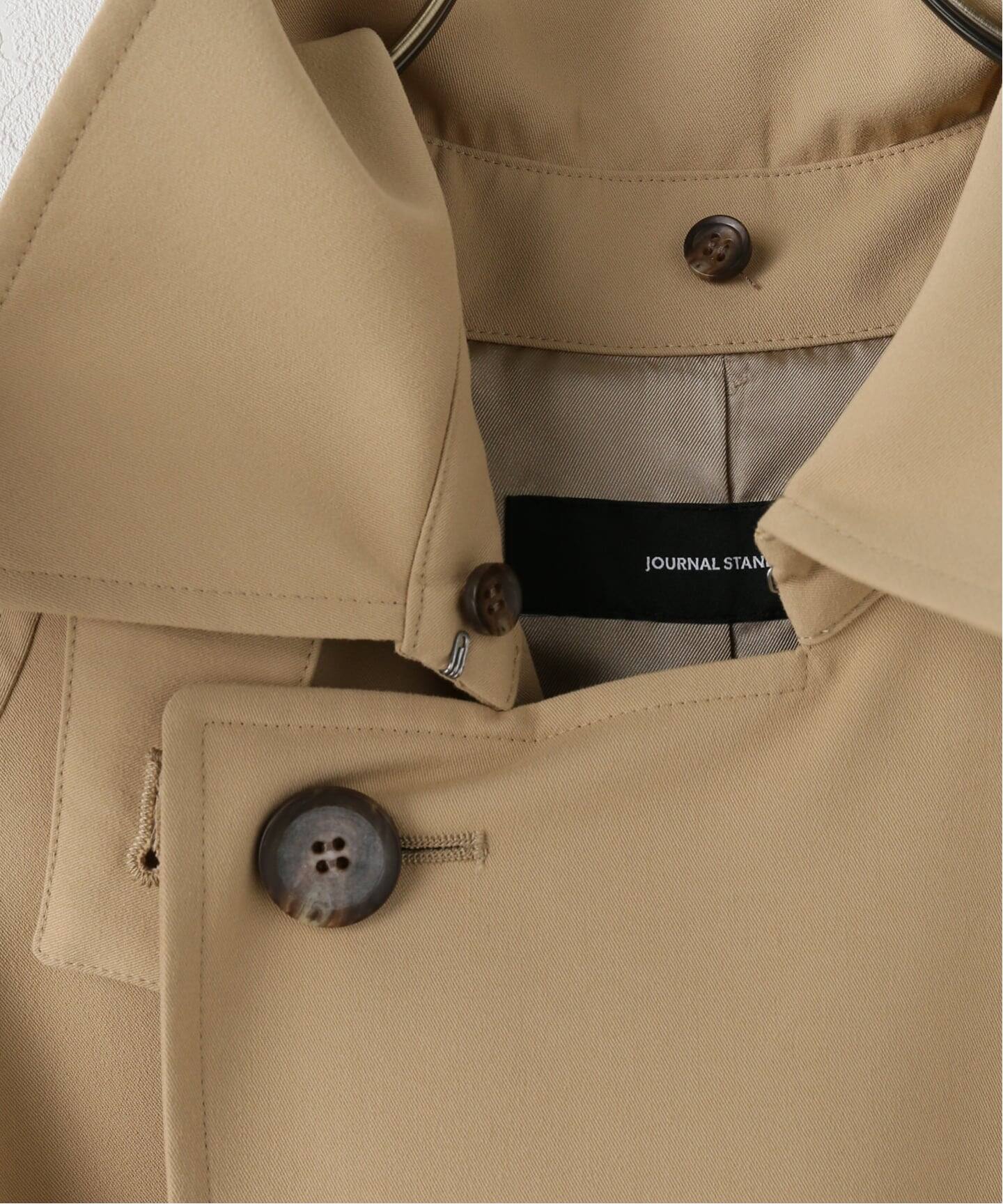 ポリエステルギャバダブルカラートレンチコート（トレンチコート