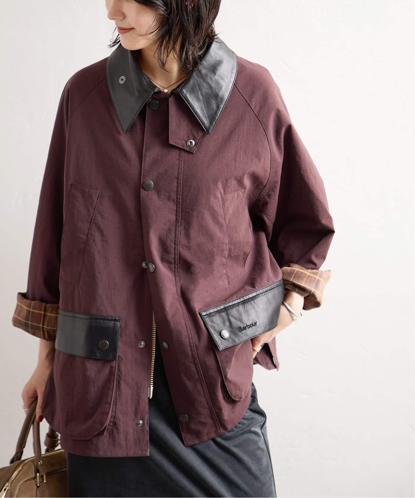 予約》別注【BARBOUR×JOURNAL STANDARD】 OS BEDALE with Leather