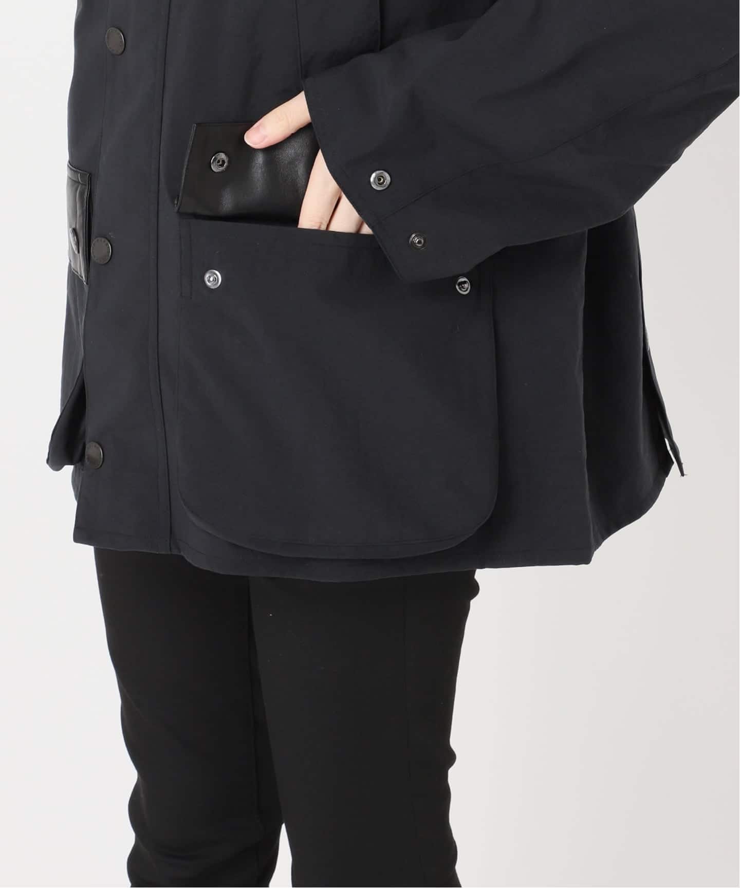 Barbour × JOURNAL STANDARD 別注 ブラック ビデイル 予約》別注【BARBOUR×JOURNAL STANDARD】 OS BEDALE with Leather