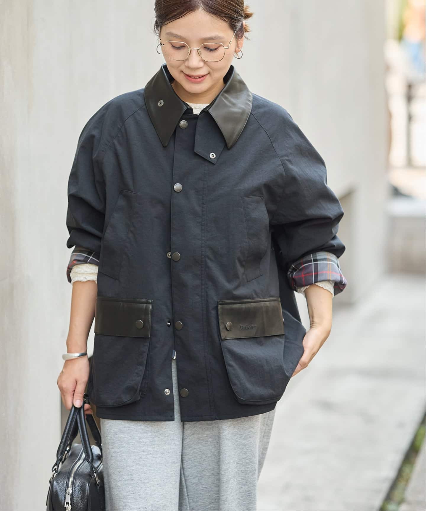 Barbour × JOURNAL STANDARD 別注 ブラック ビデイル 予約》別注【BARBOUR×JOURNAL STANDARD】 OS BEDALE with Leather