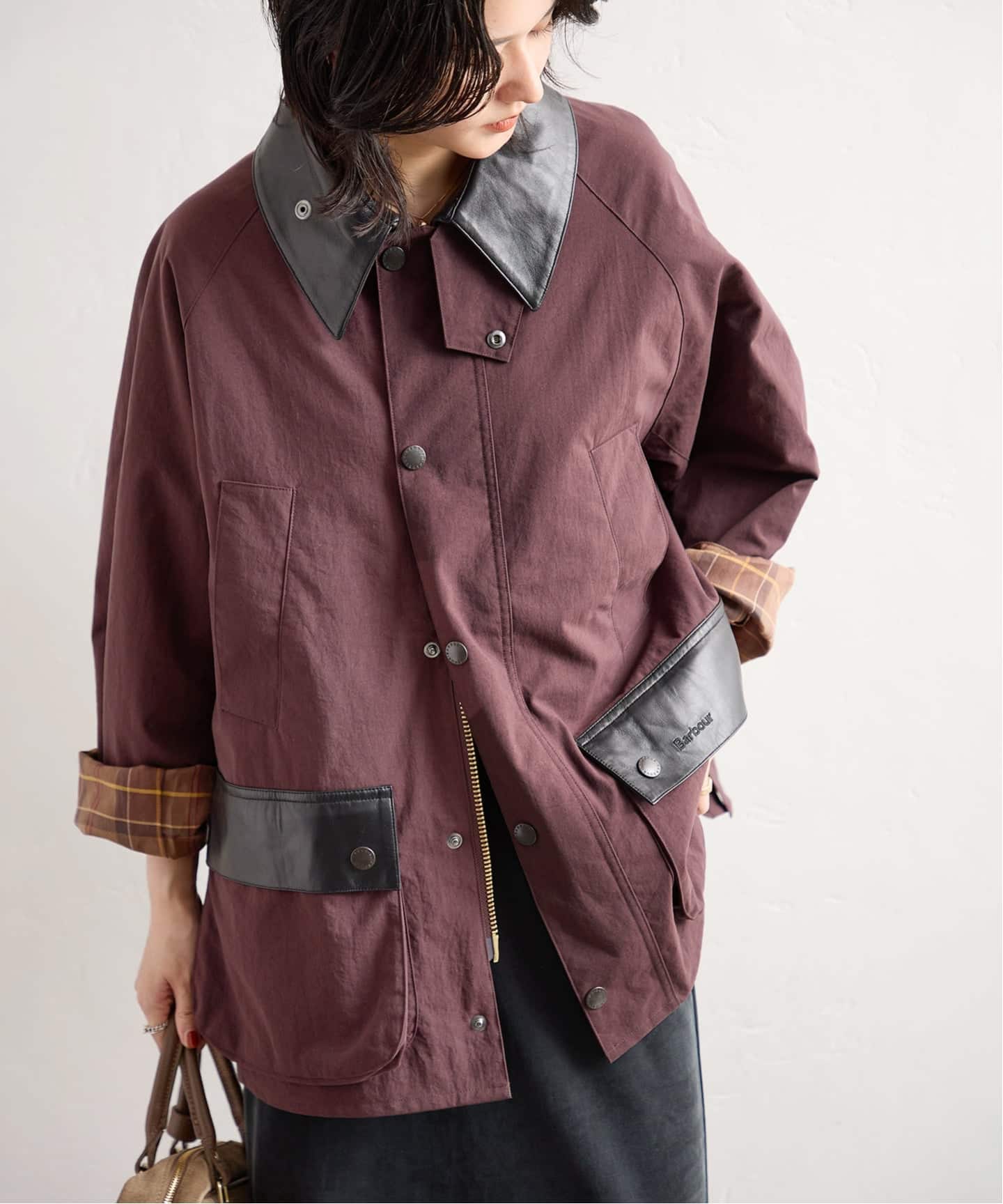 予約》別注【BARBOUR×JOURNAL STANDARD】 OS BEDALE with Leather