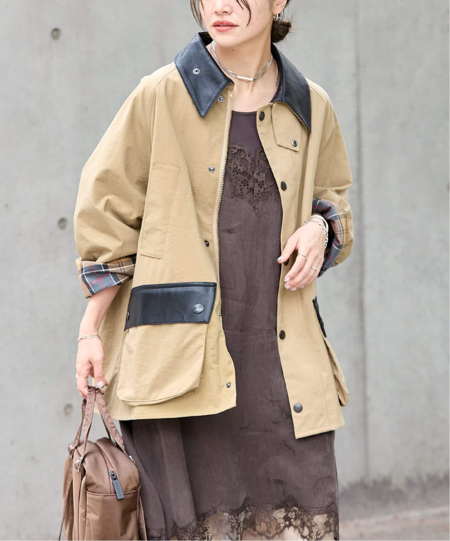 予約》別注【BARBOUR×JOURNAL STANDARD】 OS BEDALE with Leather