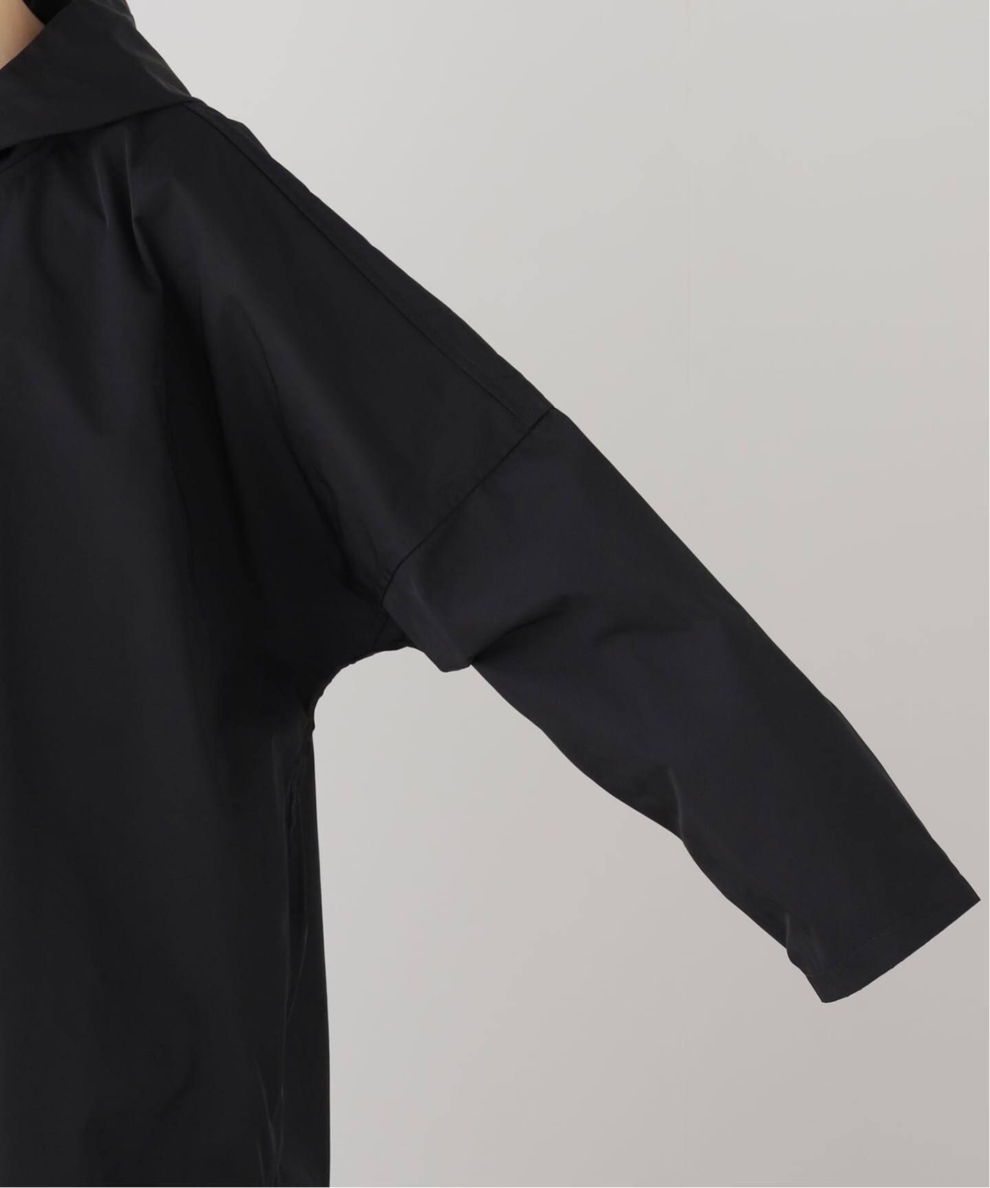 大きいサイズ✨レオナール 中綿コート XL 黒 トリム ラインストーン シルク amiacalva】 DIZZLE COAT GABARDINE（その他ブルゾン／アウター
