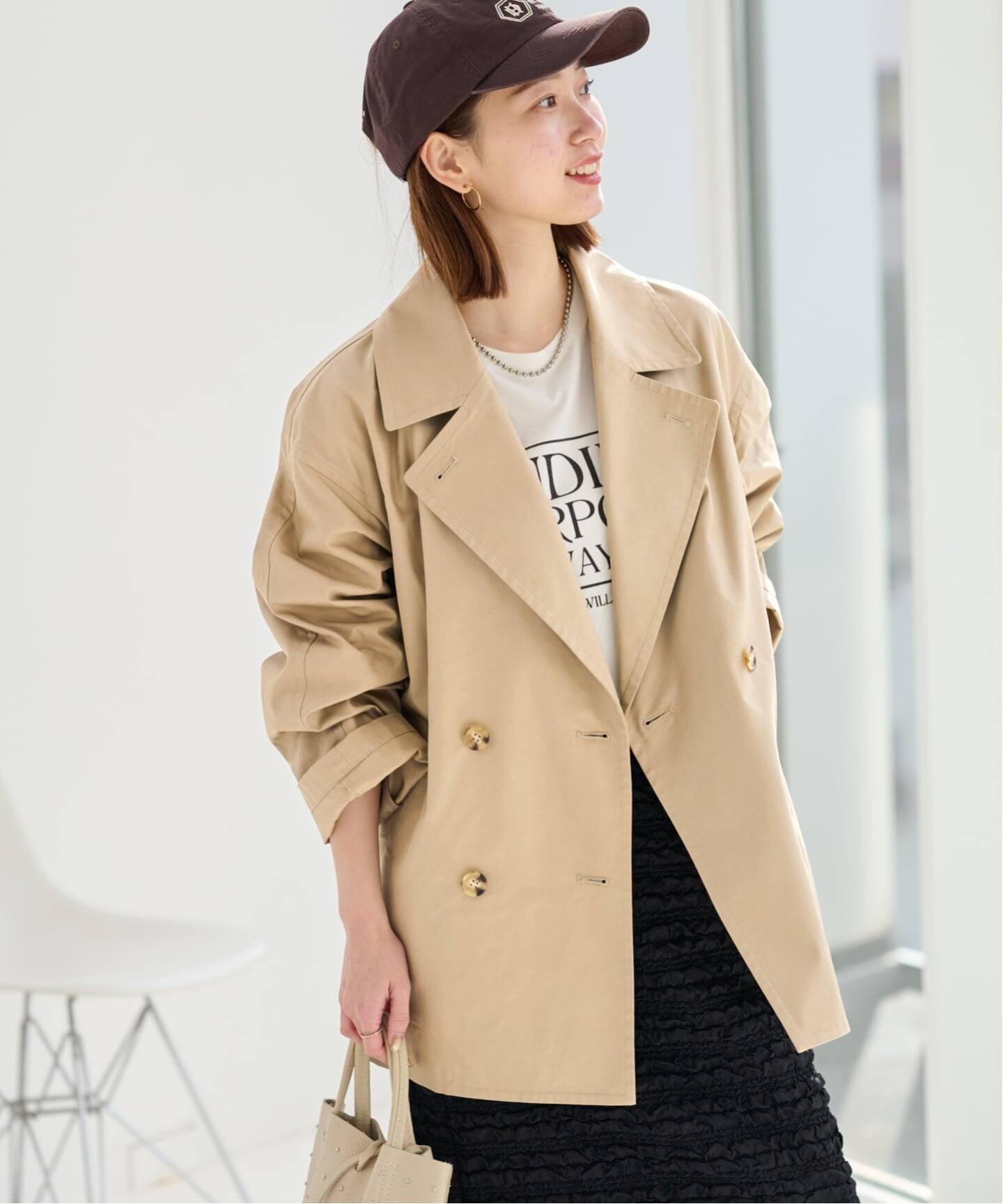 ジャーナルスタンダードレリューム　ハーフトレンチコート 追加予約 / 手洗い可》ハーフトレンチコート（トレンチコート