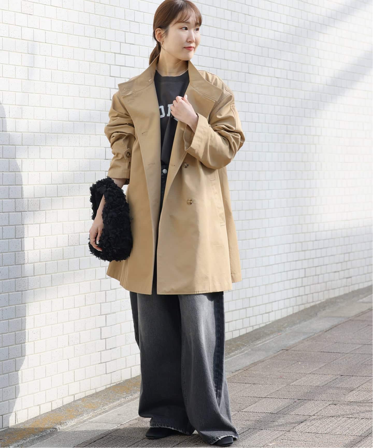 予約》［26SS新作］撥水 / スタンドポンチョコート（トレンチコート