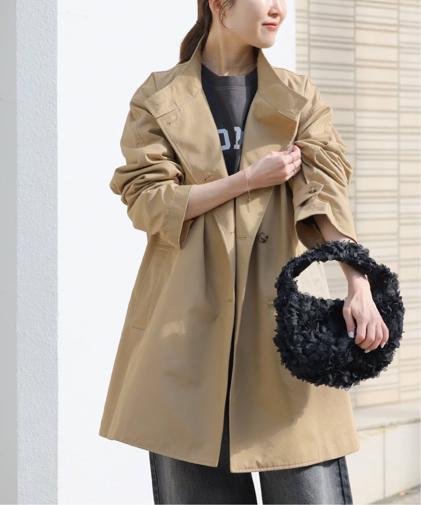 追加》［26SS新作］撥水 / スタンドポンチョコート（トレンチコート