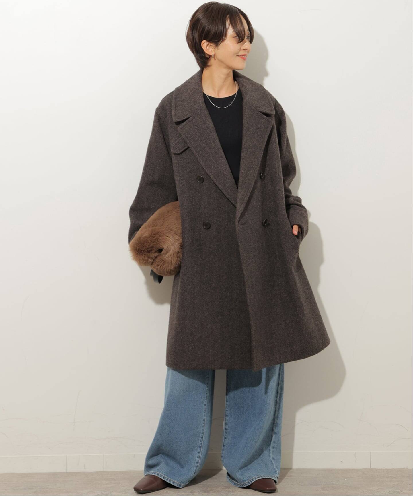 予約》尾州ウールスーパー100モッサロングコート（その他ブルゾン 