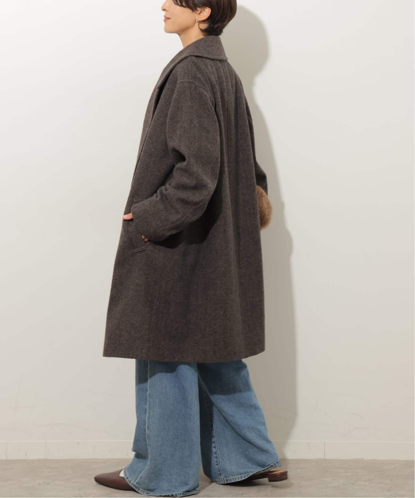 予約》尾州ウールスーパー100モッサロングコート（その他ブルゾン