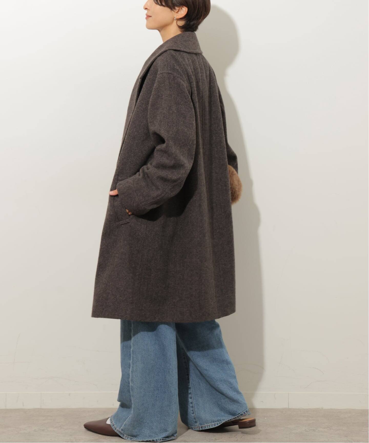 予約》尾州ウールスーパー100モッサロングコート（その他ブルゾン 