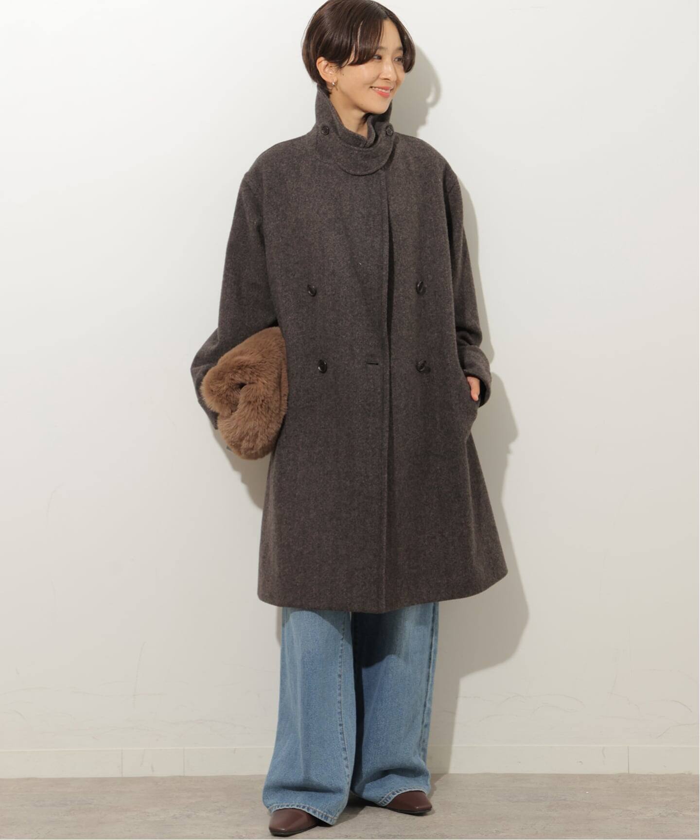 予約》尾州ウールスーパー100モッサロングコート（その他ブルゾン 