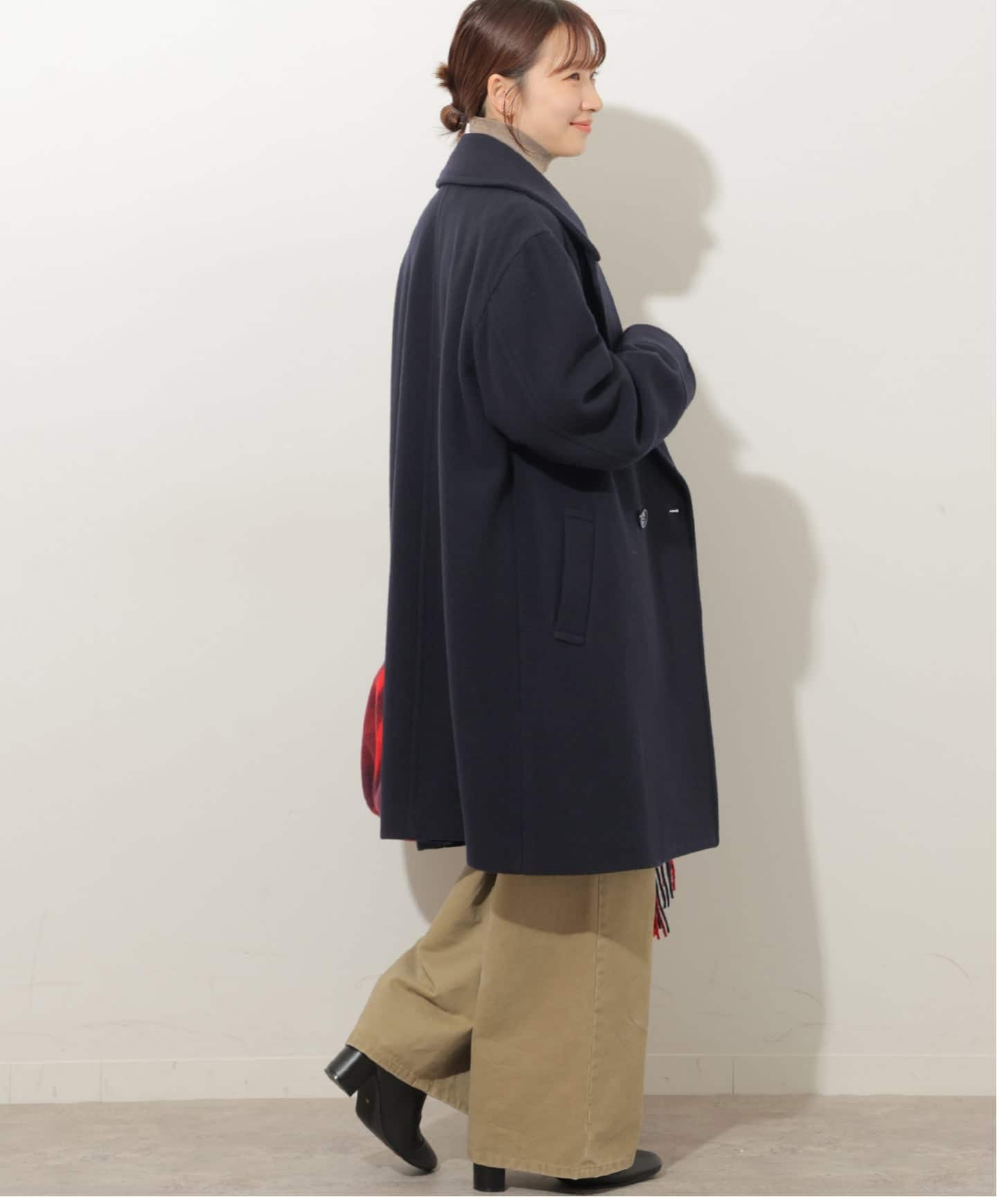 【2023AW】relume✴︎尾州ウールスーパー100モッサスタンドコート　36 予約》尾州ウールスーパー100モッサロングコート（その他ブルゾン