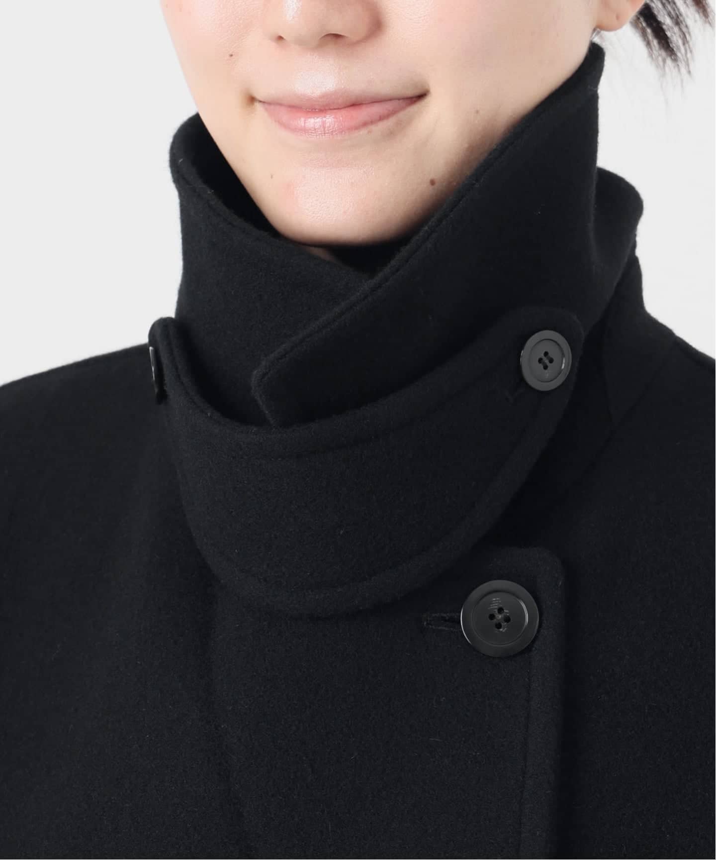 WEB限定予約》尾州ウールモッサWブレストショートコート（ピーコート