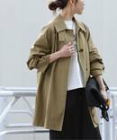 《予約》［26SS新作］コットンナイロンAラインステンコート