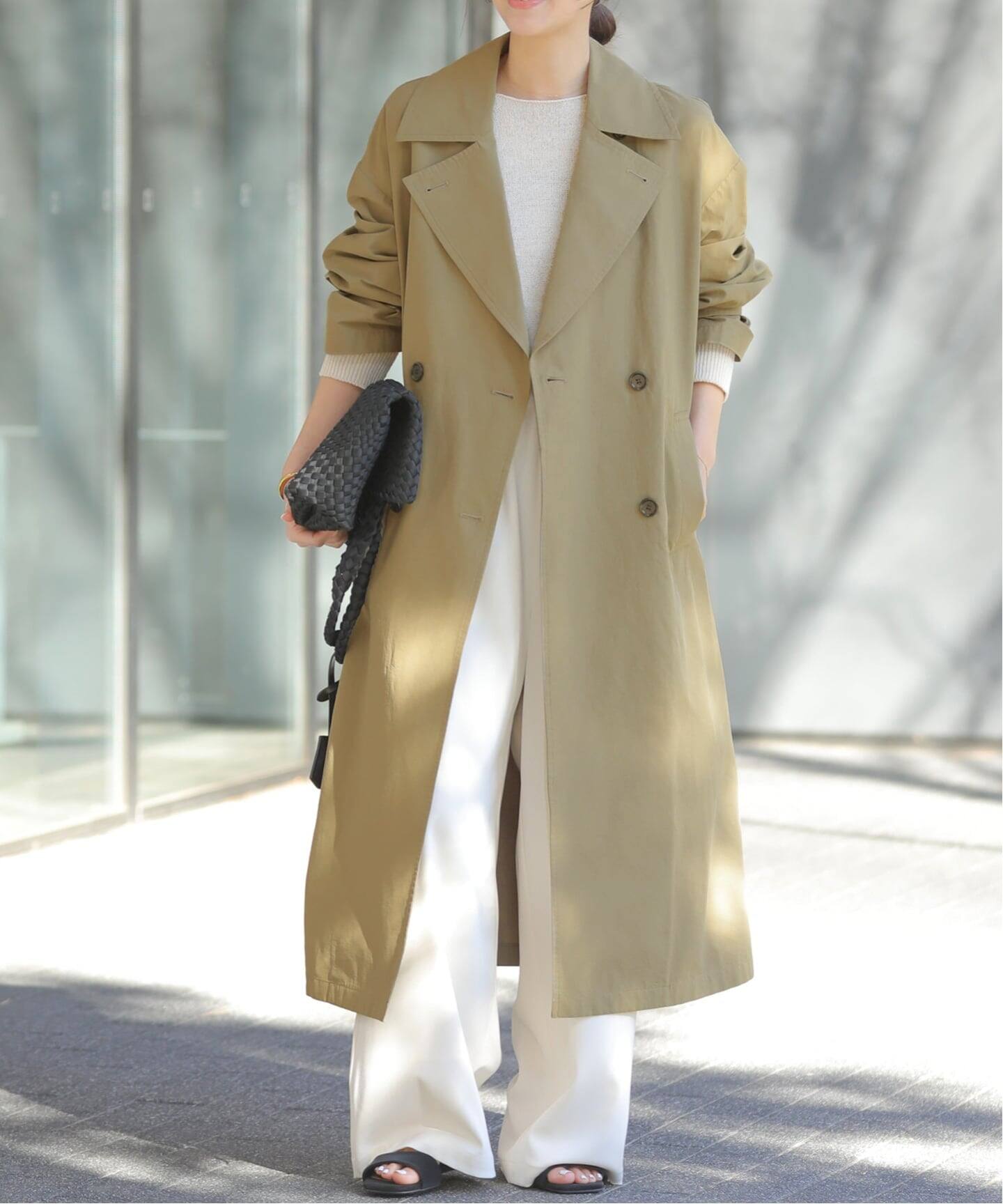 WEB限定追加 / 新色 / 洗濯機洗い可》コットンナイロンライトトレンチ