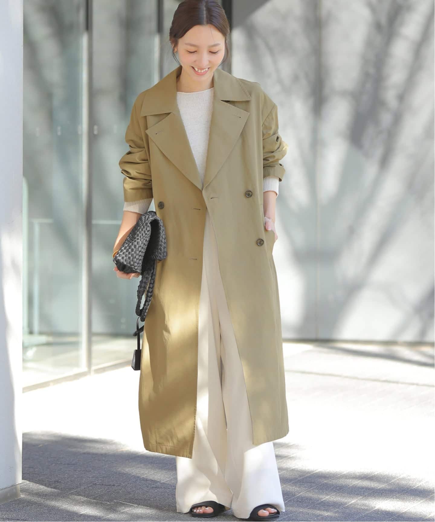 WEB限定追加 / 新色 / 洗濯機洗い可》コットンナイロンライトトレンチ