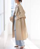 《WEB限定追加予約 / 新色 / 洗濯機洗い可》コットンナイロンライトトレンチコート