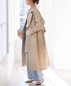 《WEB限定追加予約 / 新色 / 洗濯機洗い可》コットンナイロンライトトレンチコート