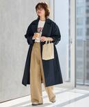 《WEB限定追加予約 / 新色 / 洗濯機洗い可》コットンナイロンライトトレンチコート