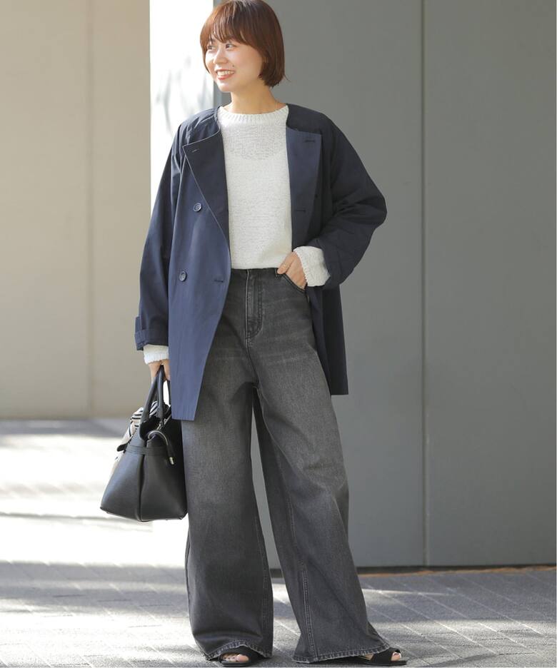 ジャーナルスタンダード ノーカラー コート グレー JOURNAL STANDARD 