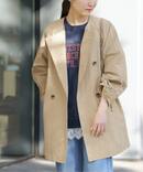 《予約》［26SS新作 / 洗濯機洗い可］ノーカラートレンチコート