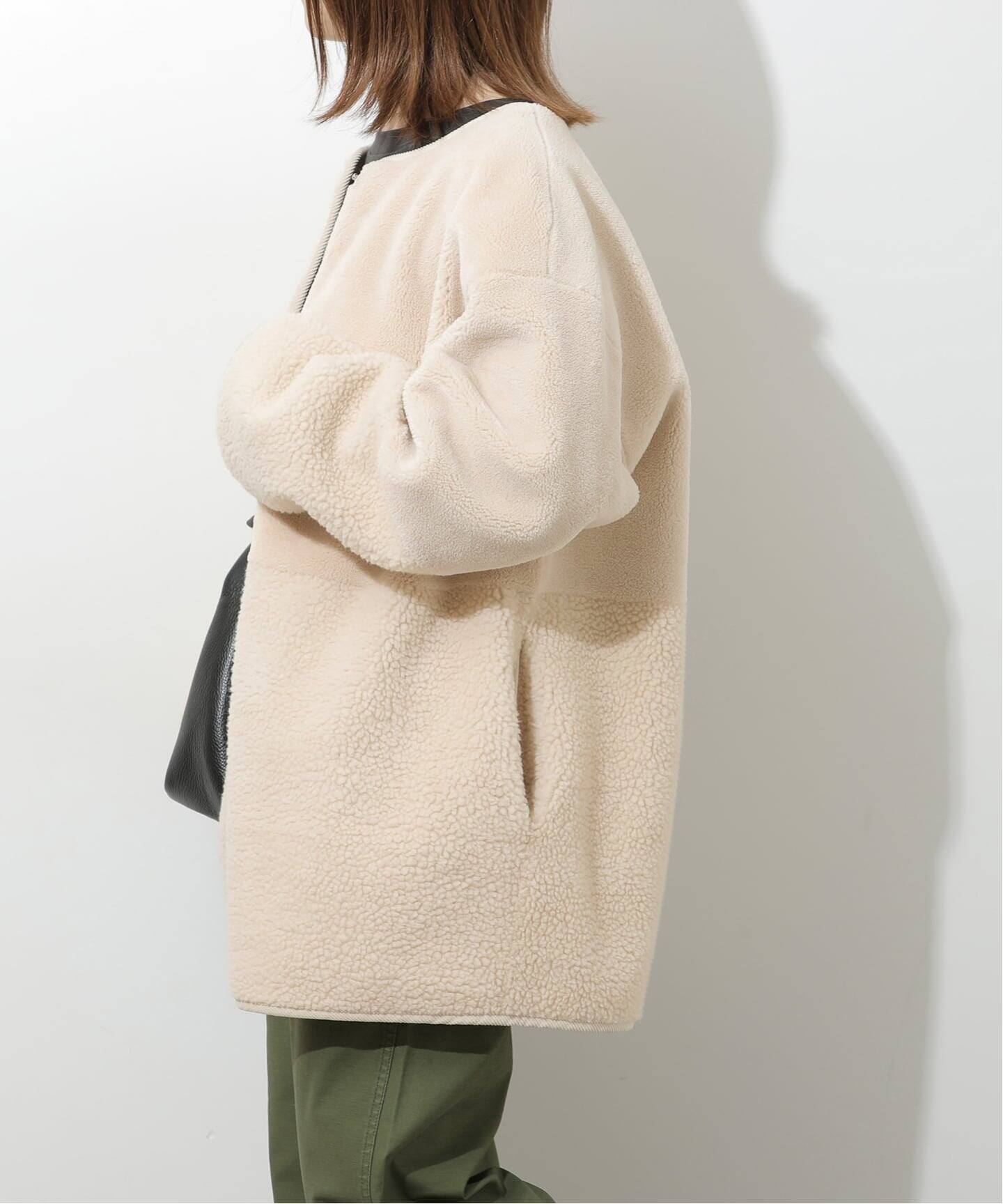 予約》リバーシブルフェイクムートンコート（ムートンコート 