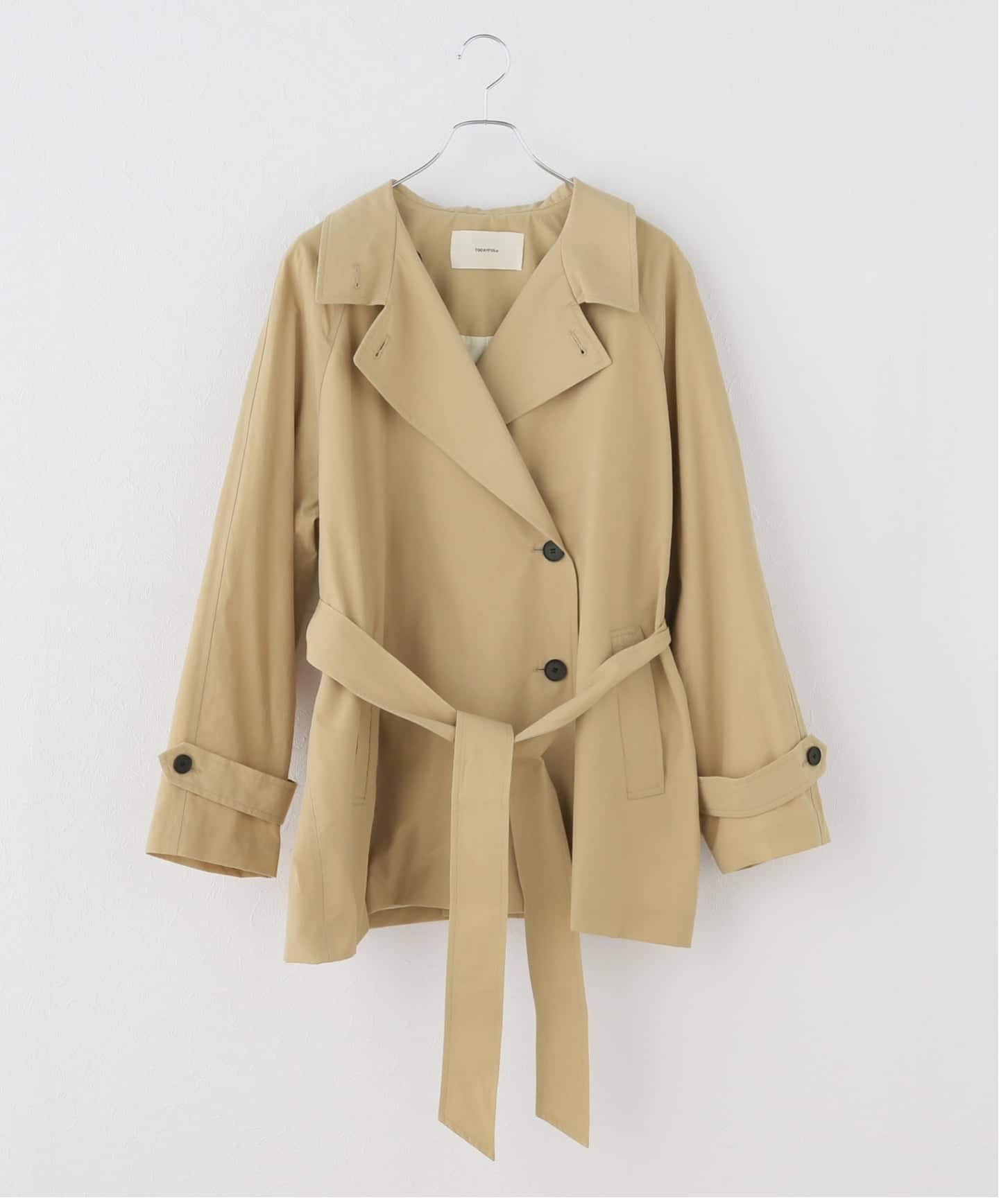 todayful spring short trench 38 新品未使用 TODAYFUL - 新品 todayful spring short trench ベージュ 38の通販 by