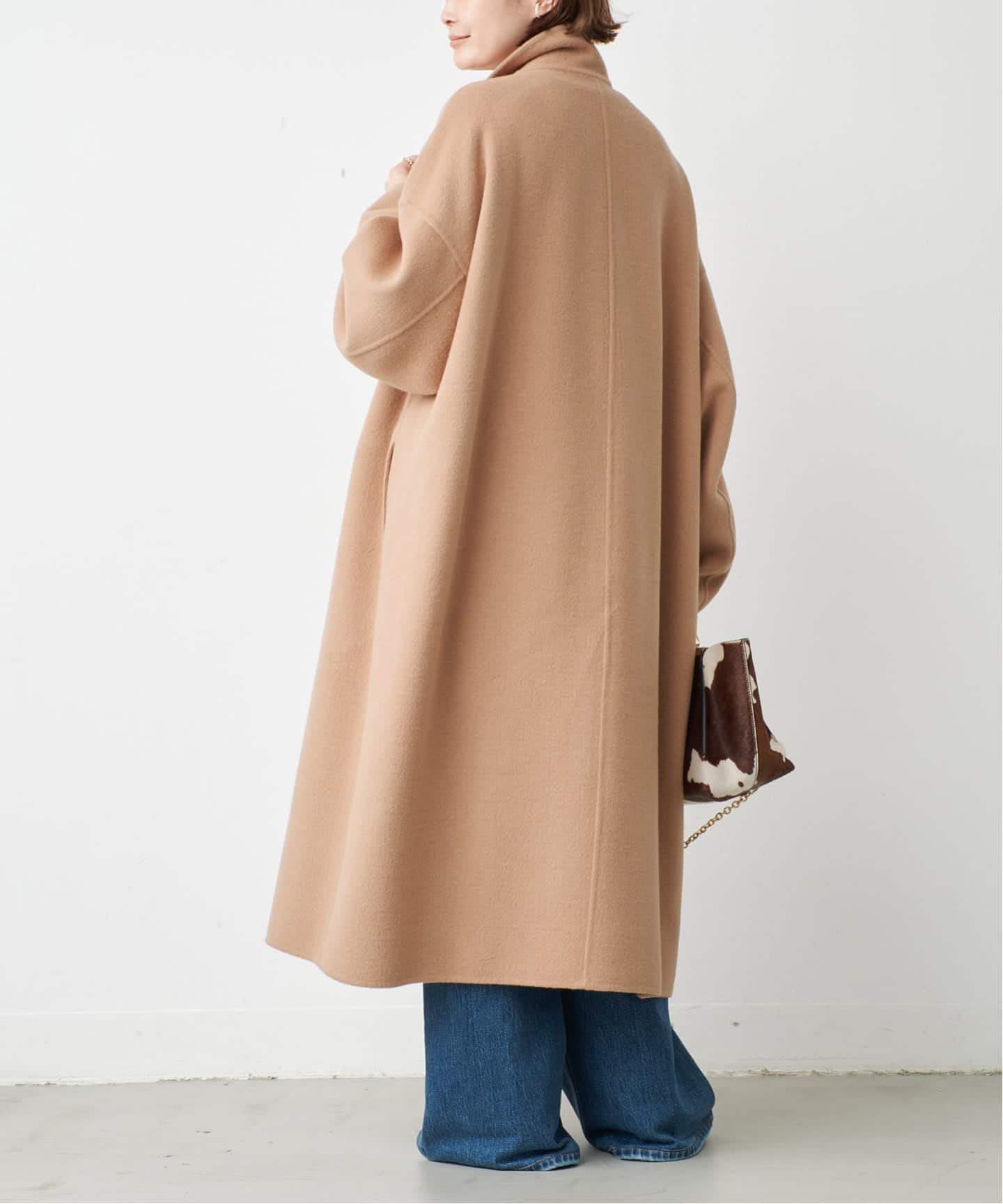 【大きいサイズ 極美品】レリアン リバーコート アンゴラ混 キャメル 2XL 予約》ウールアンゴラリバーコート（チェスターコート）｜Deuxieme