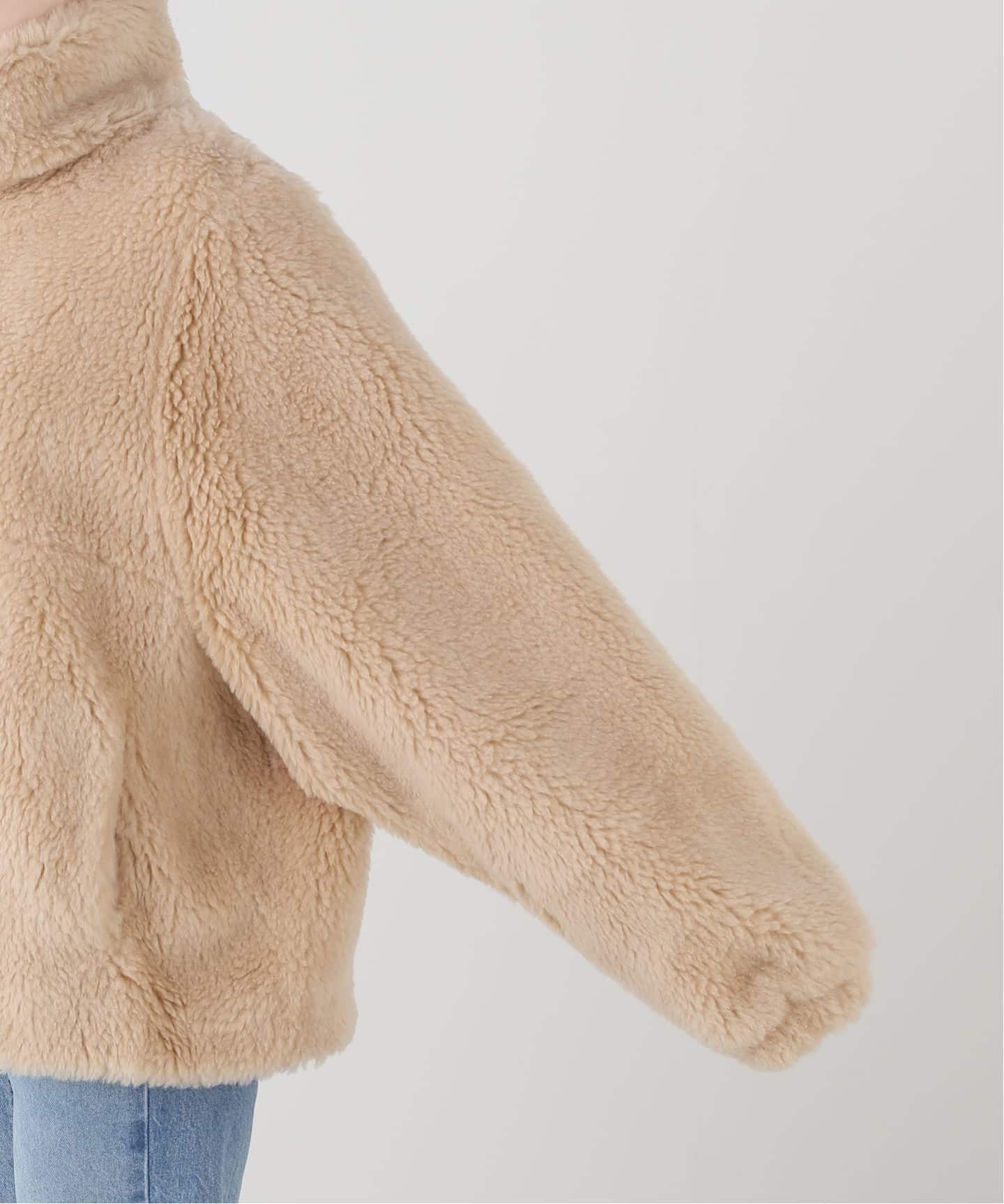 Brilla別注 ロータ・スポルト 綿×麻 スポーツトラウザーズ 46 ベージュ 予約》【R2W/アールツーダブリュー】FALCO OVERSIZED BOA JACKET（ボア